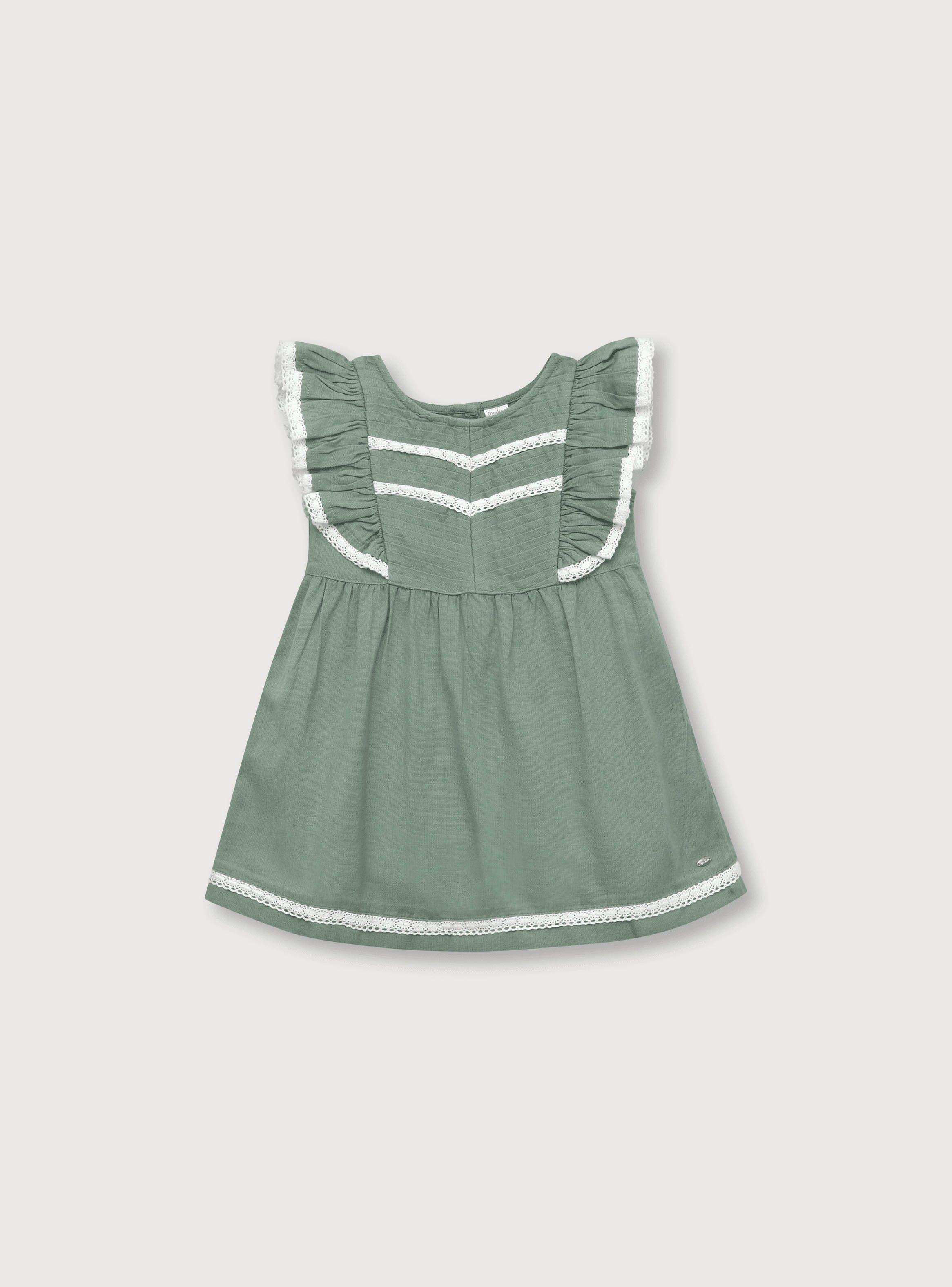 Vestido Niña Verde Olivo (6M A 4A) Opaline-0