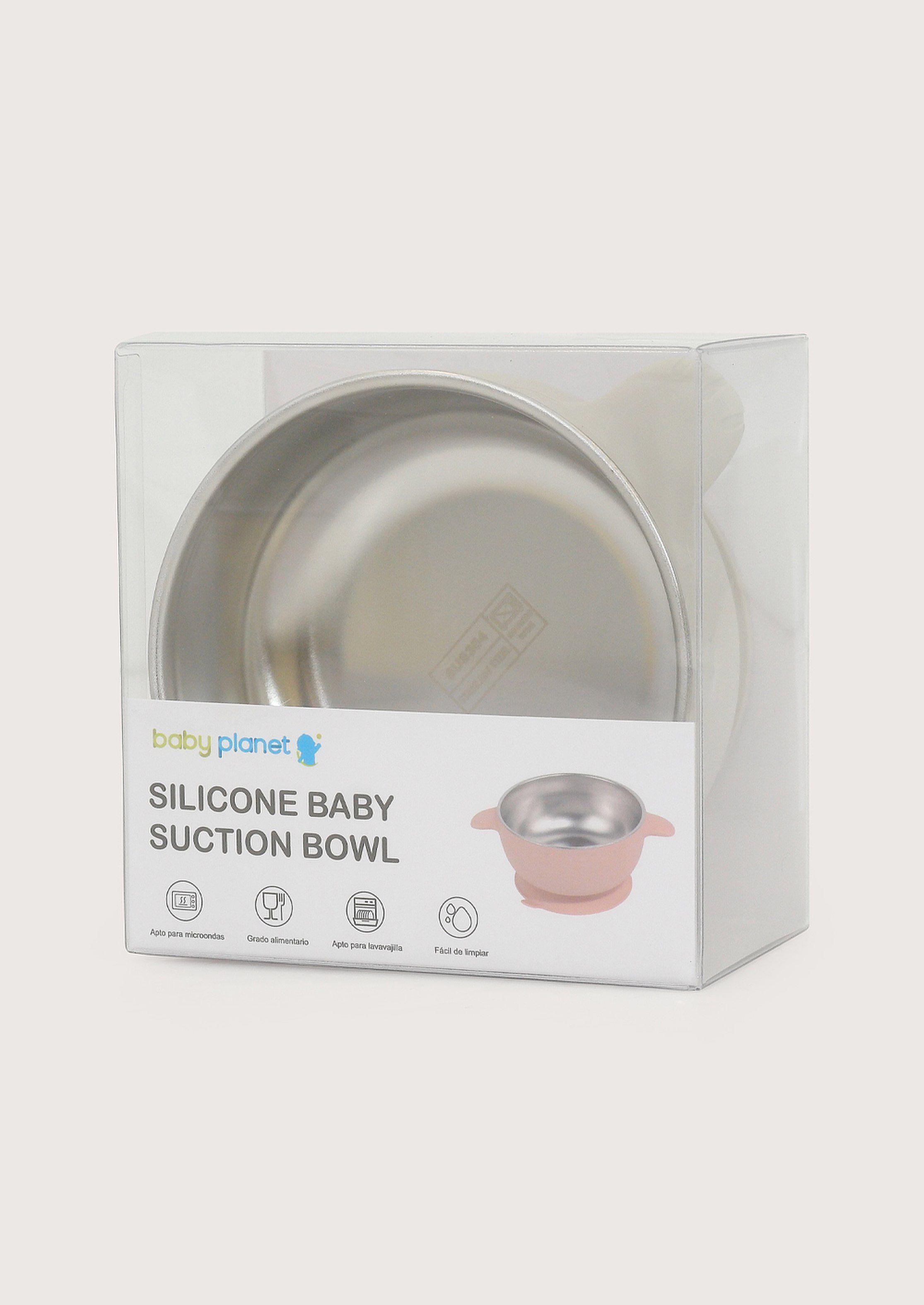 Bowl antideslizante con acero inoxidable gris-2