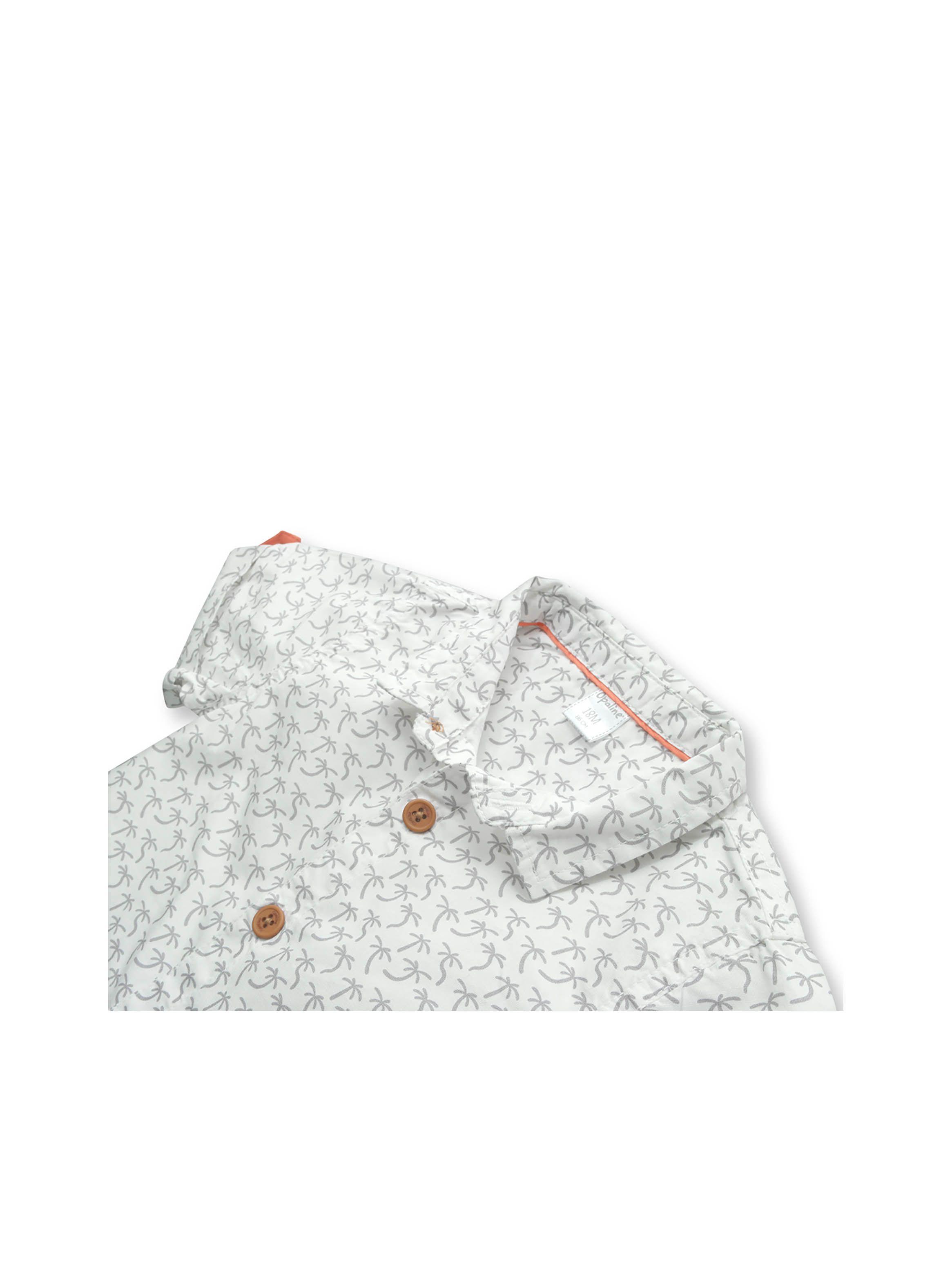 Camisa De Niño Manga Corta Blanco (6M A 4A) Opaline-2