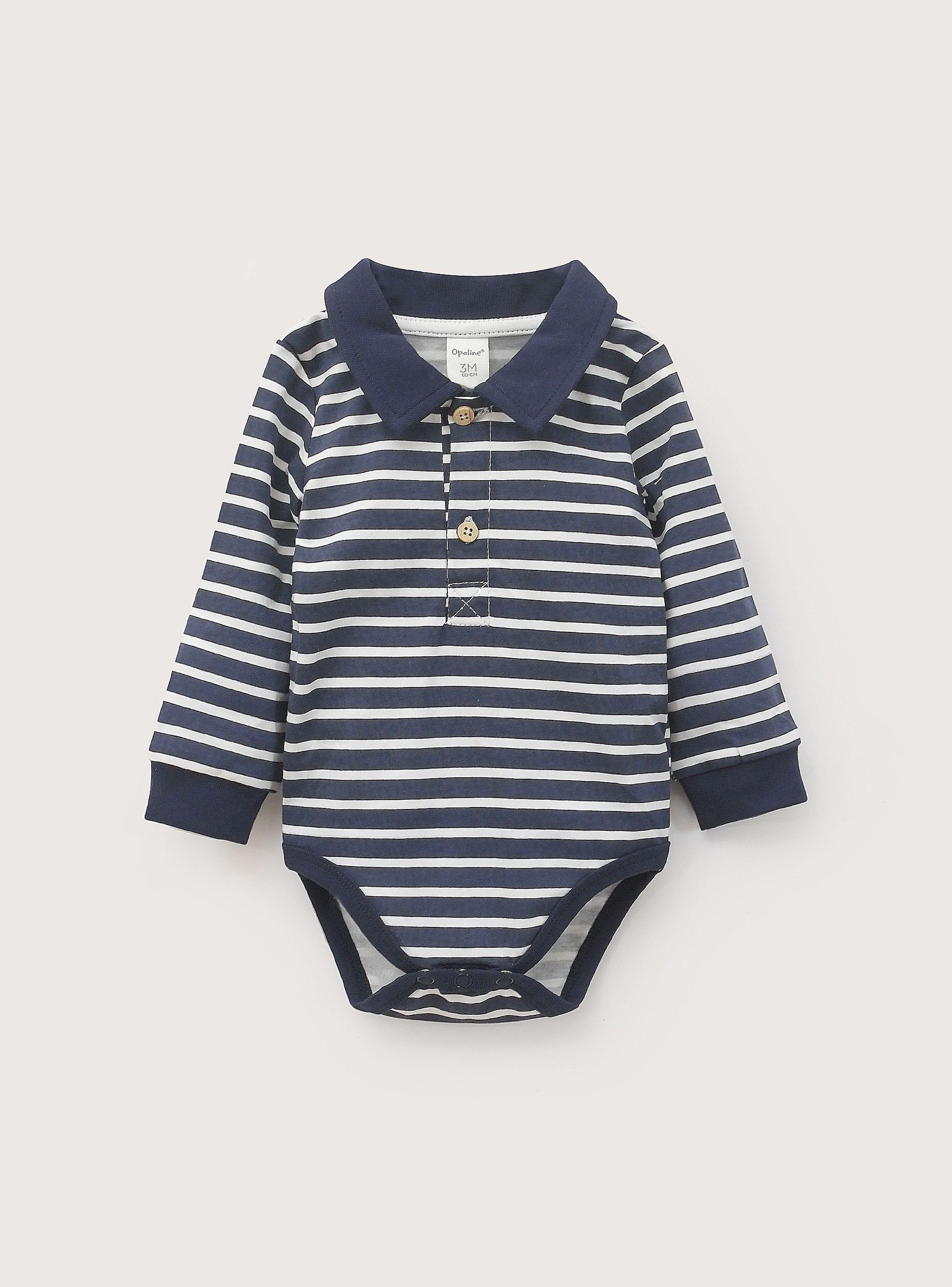 Body Bebe Niño Azul Marino-1