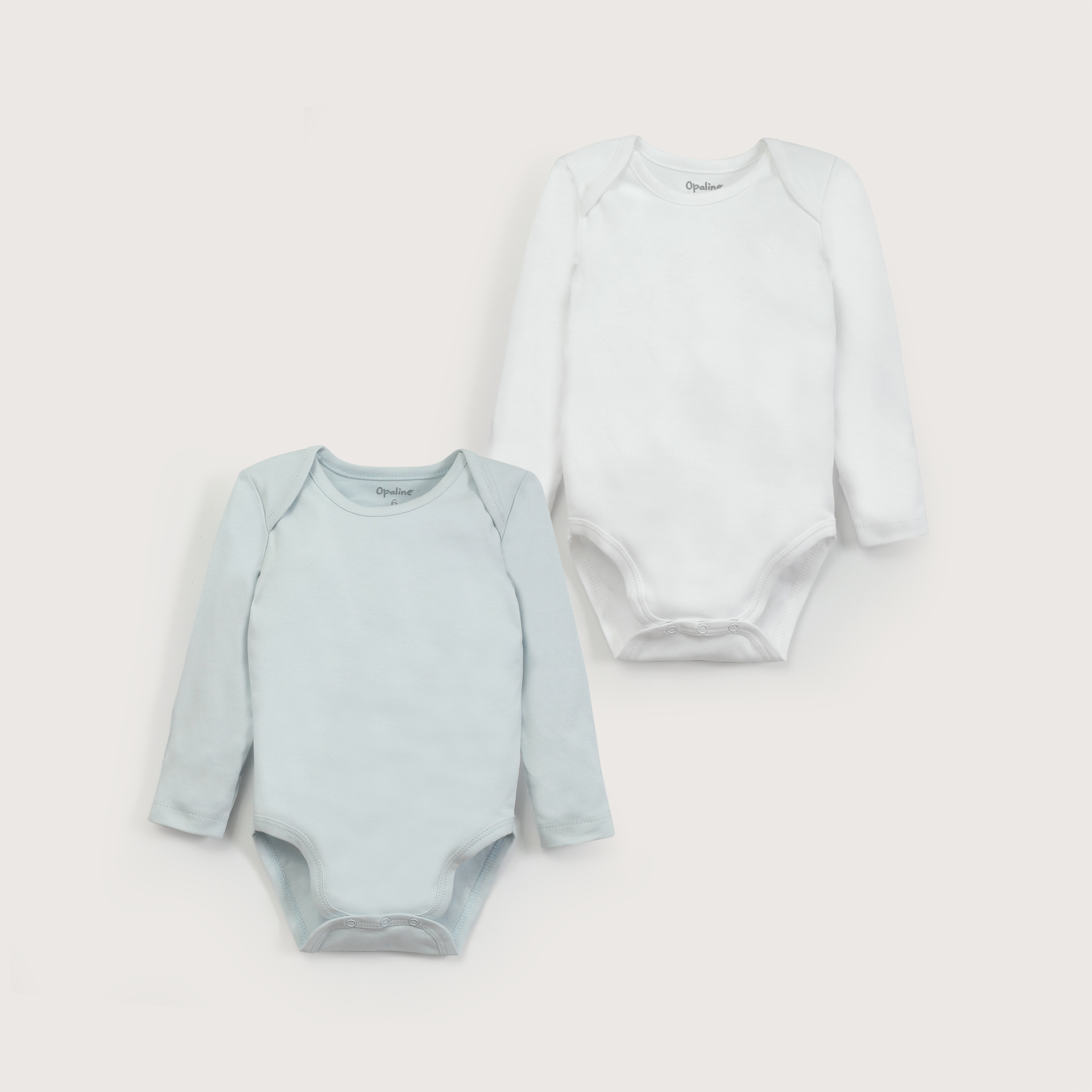 Pack de 2 bodys algodón celeste de niño-1