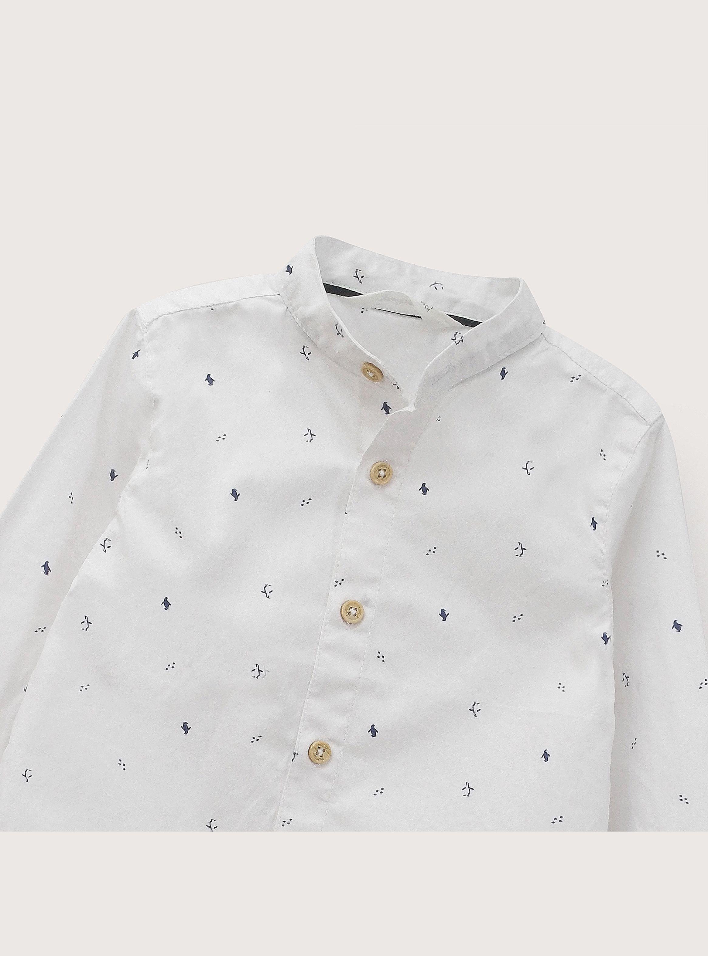 Camisa Infant Niño Estampada Blanca-2