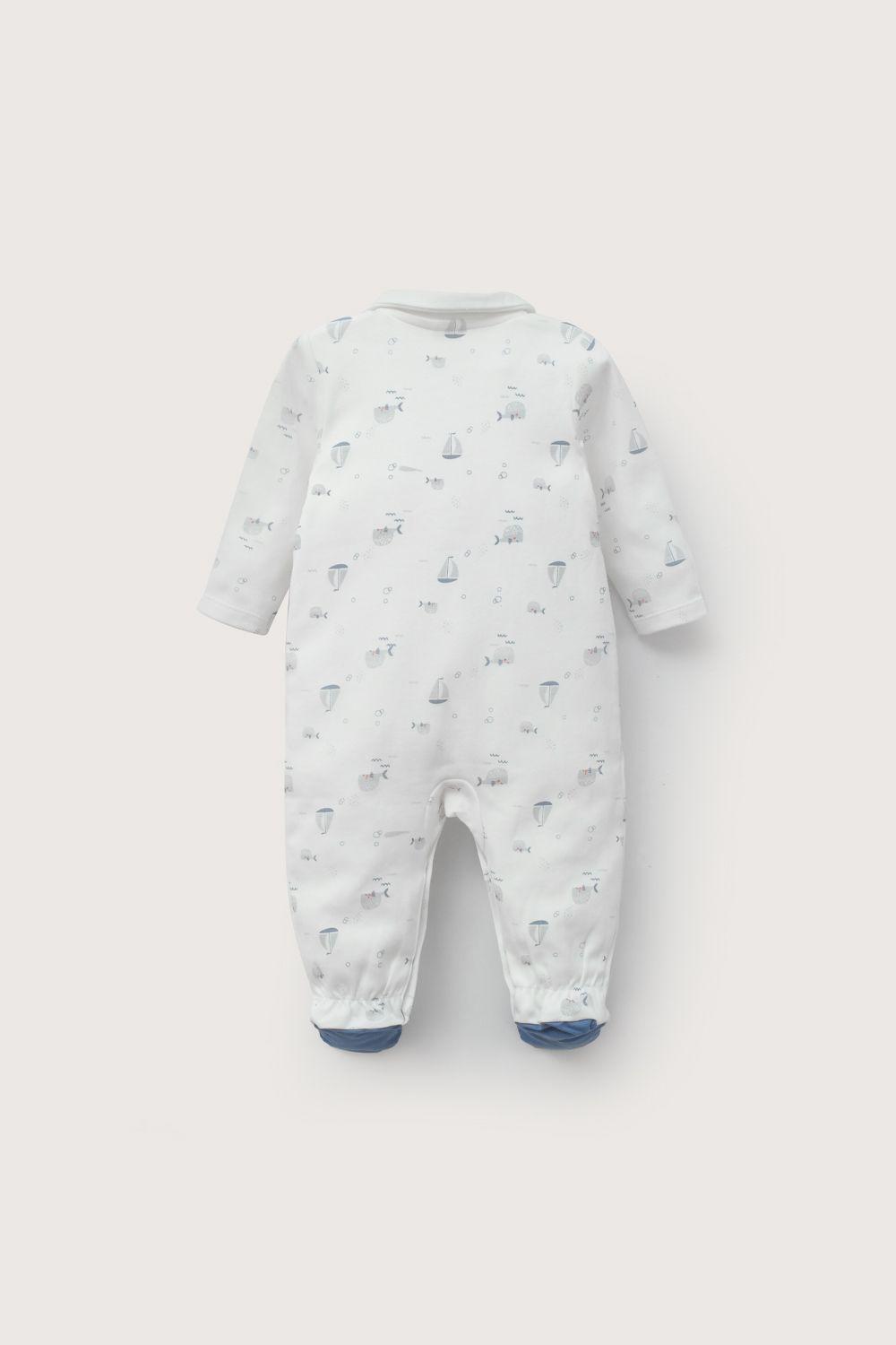 Osito blanco estampado de bebé niño-2