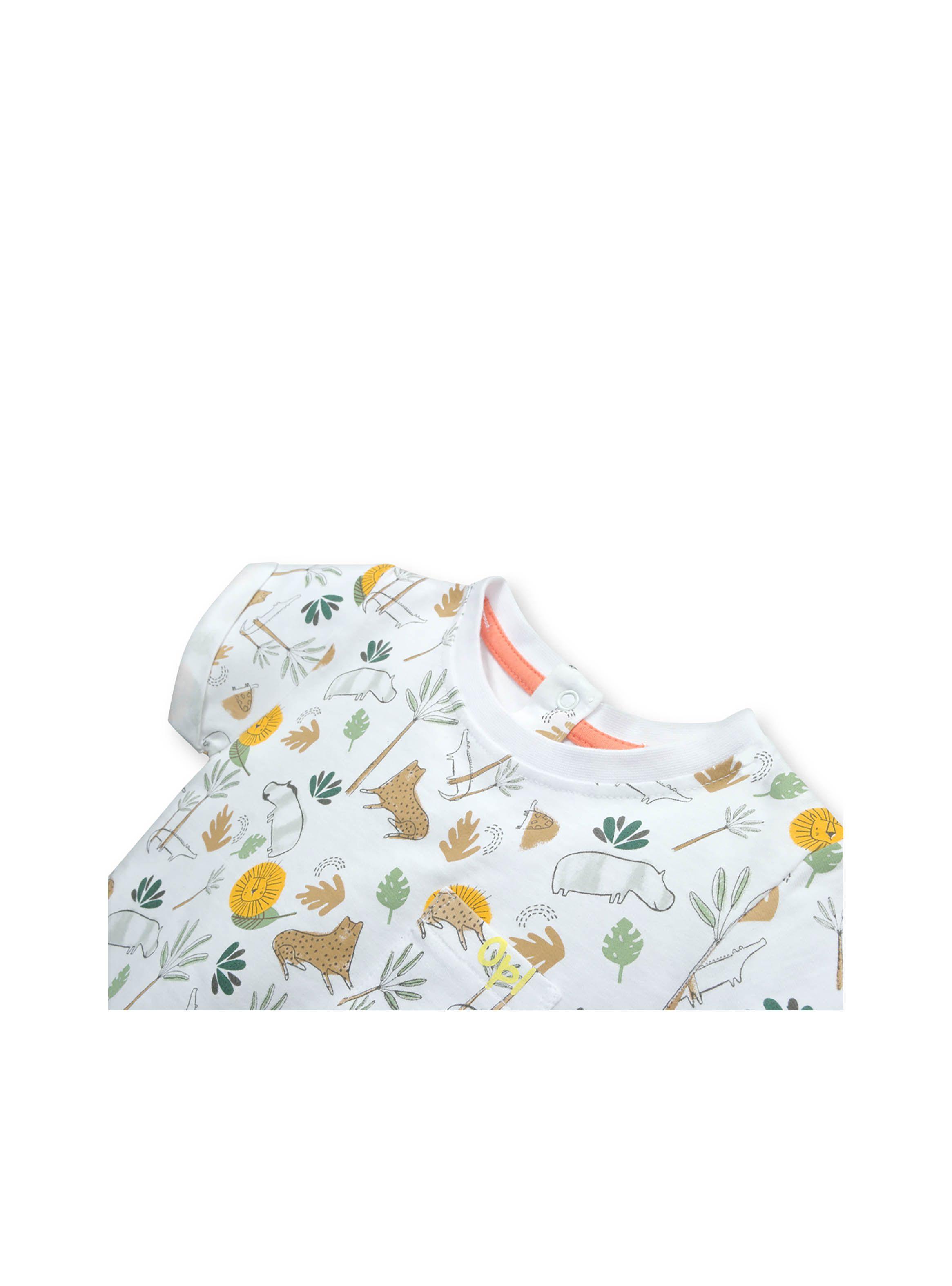 Polera De Niño Safari Blanco (6M A 4A) Opaline-2