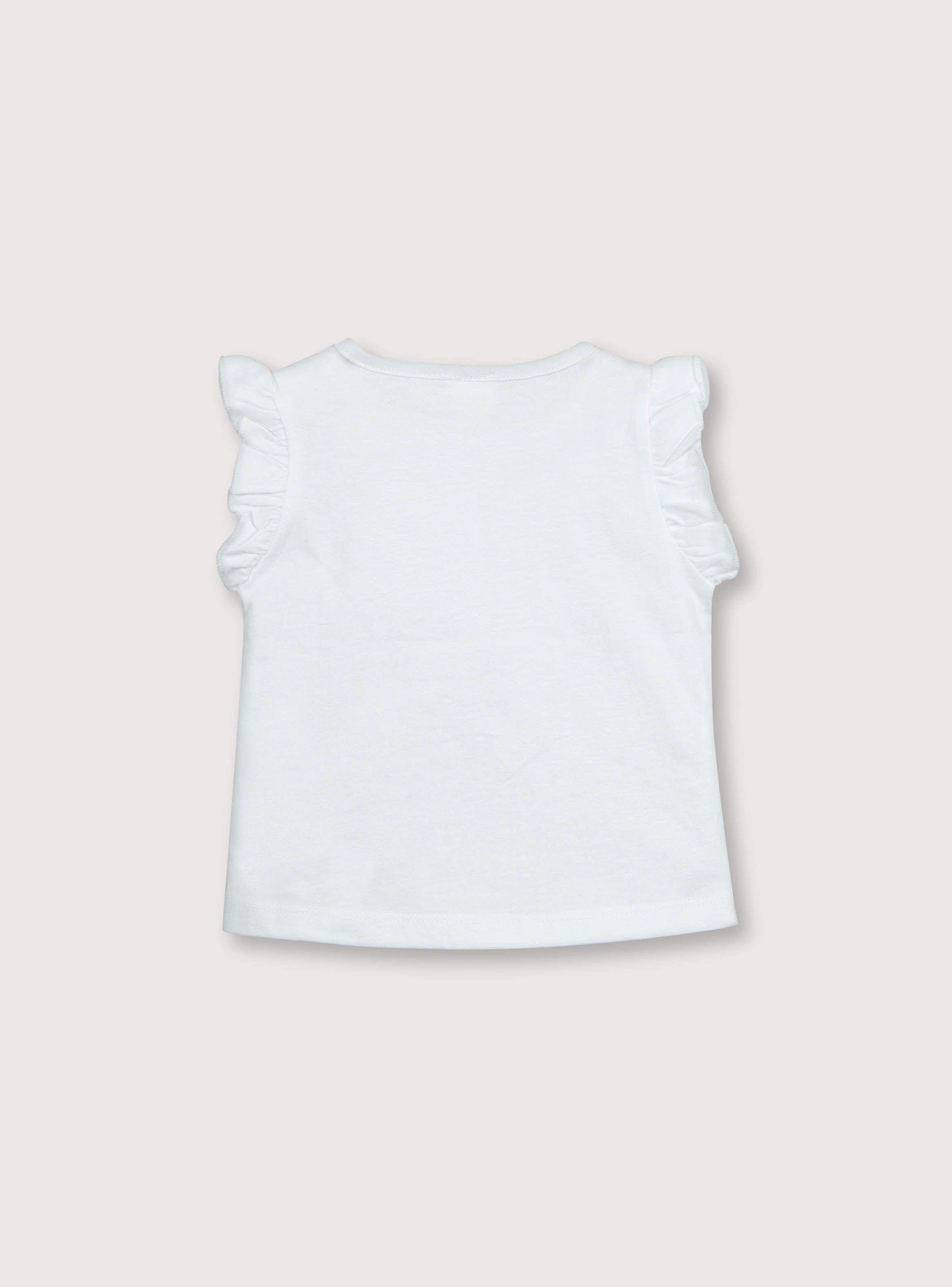 Polera Niña Sin Mangas Blanco (Rn A 9 Meses) Opaline-1