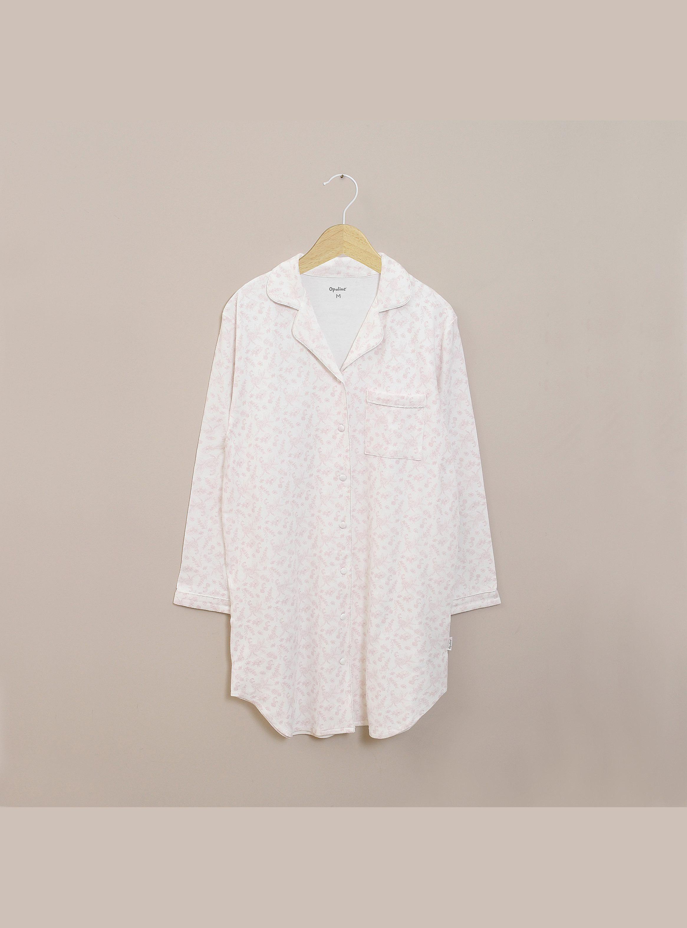 Pijama Mujer Camison Largo Blanco-0