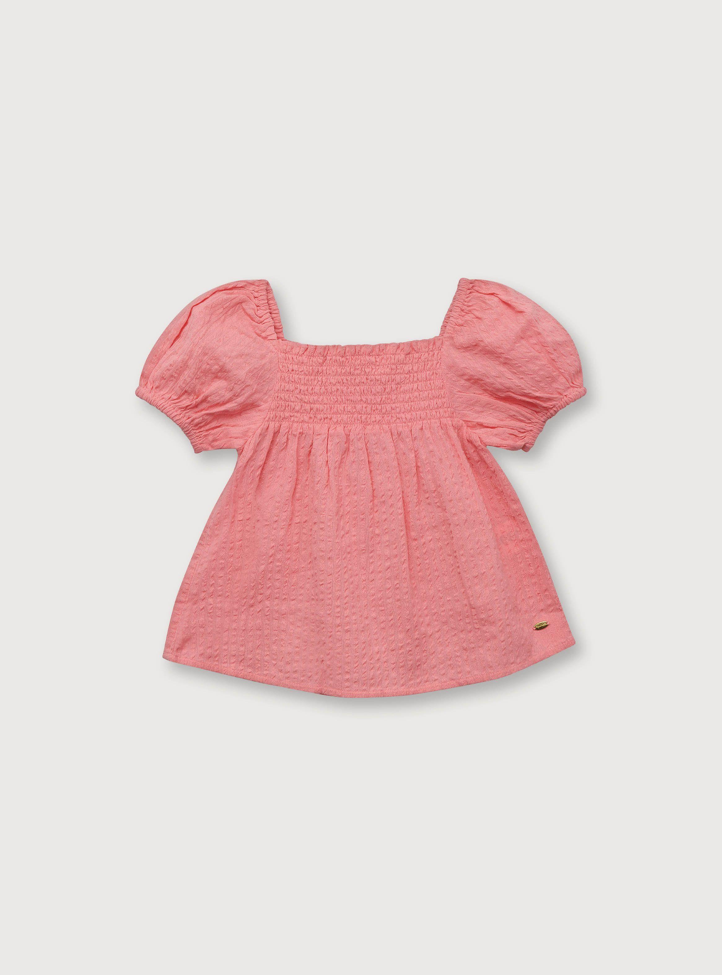 Blusa de niña manga globo Rosado (6 meses a 4 años)-0
