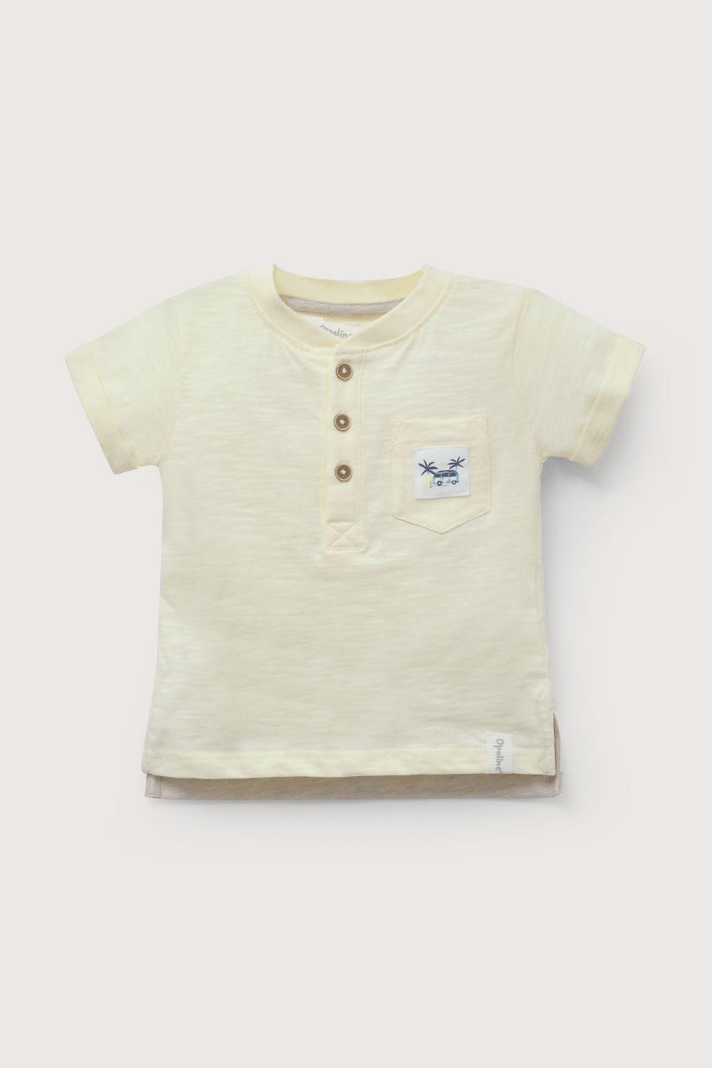 Polera amarilla con botones de niño-1