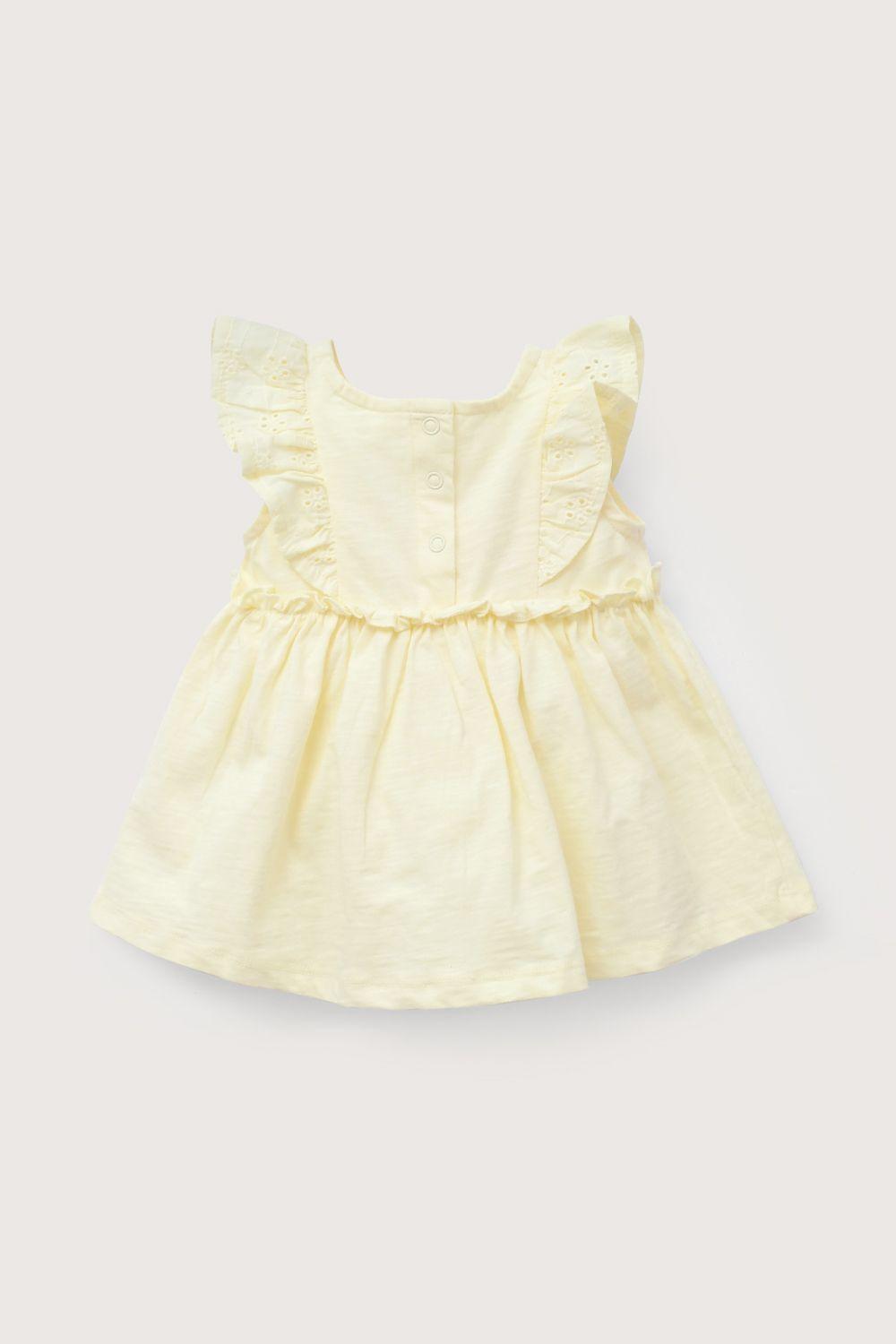 Vestido amarillo de bebé niña-2