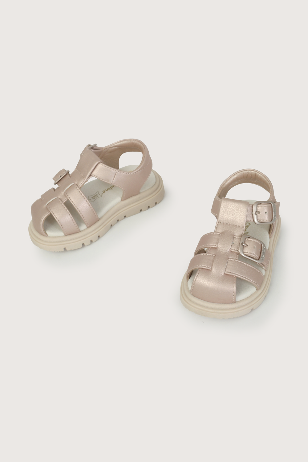 Sandalia hebillas rosada de niña-3