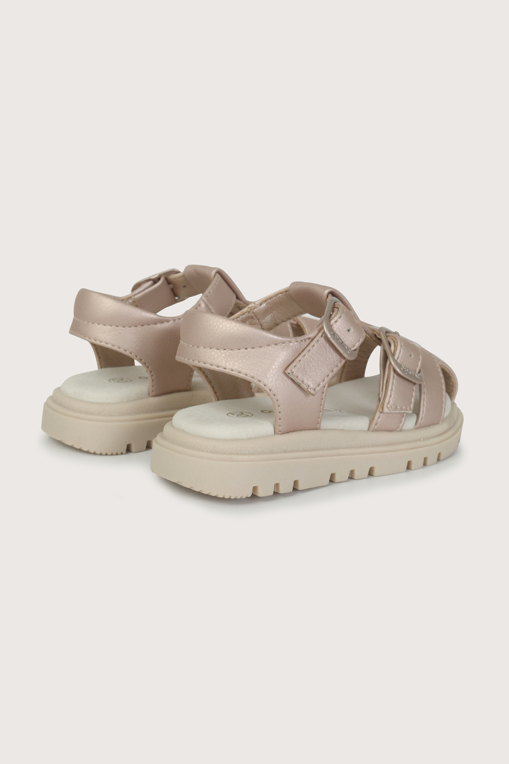 Sandalia hebillas rosada de niña-4