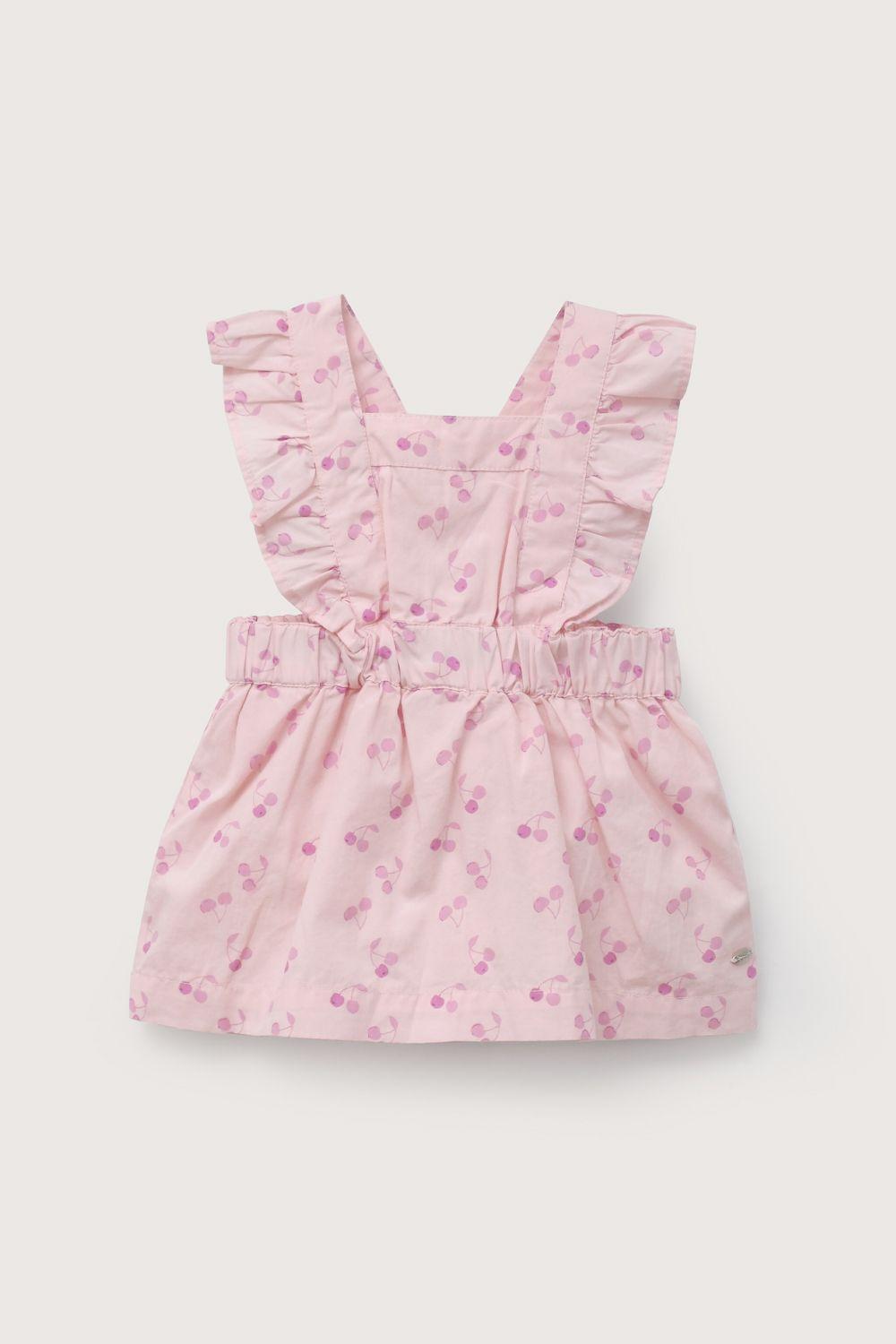 Jumper de guindas rosado de bebé niña-1