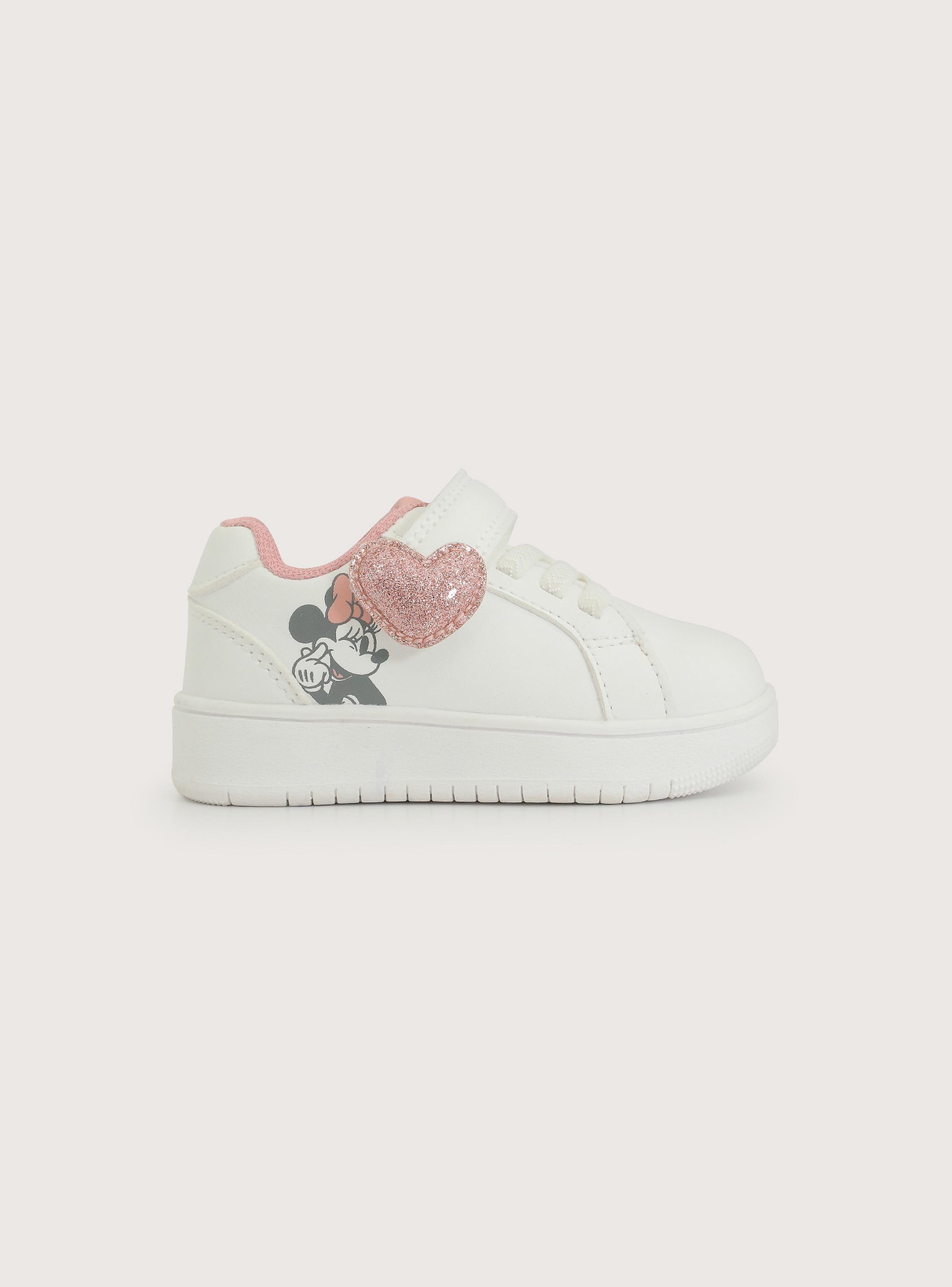 Zapatilla Urbana Disney Blanca Rosada Niña-1