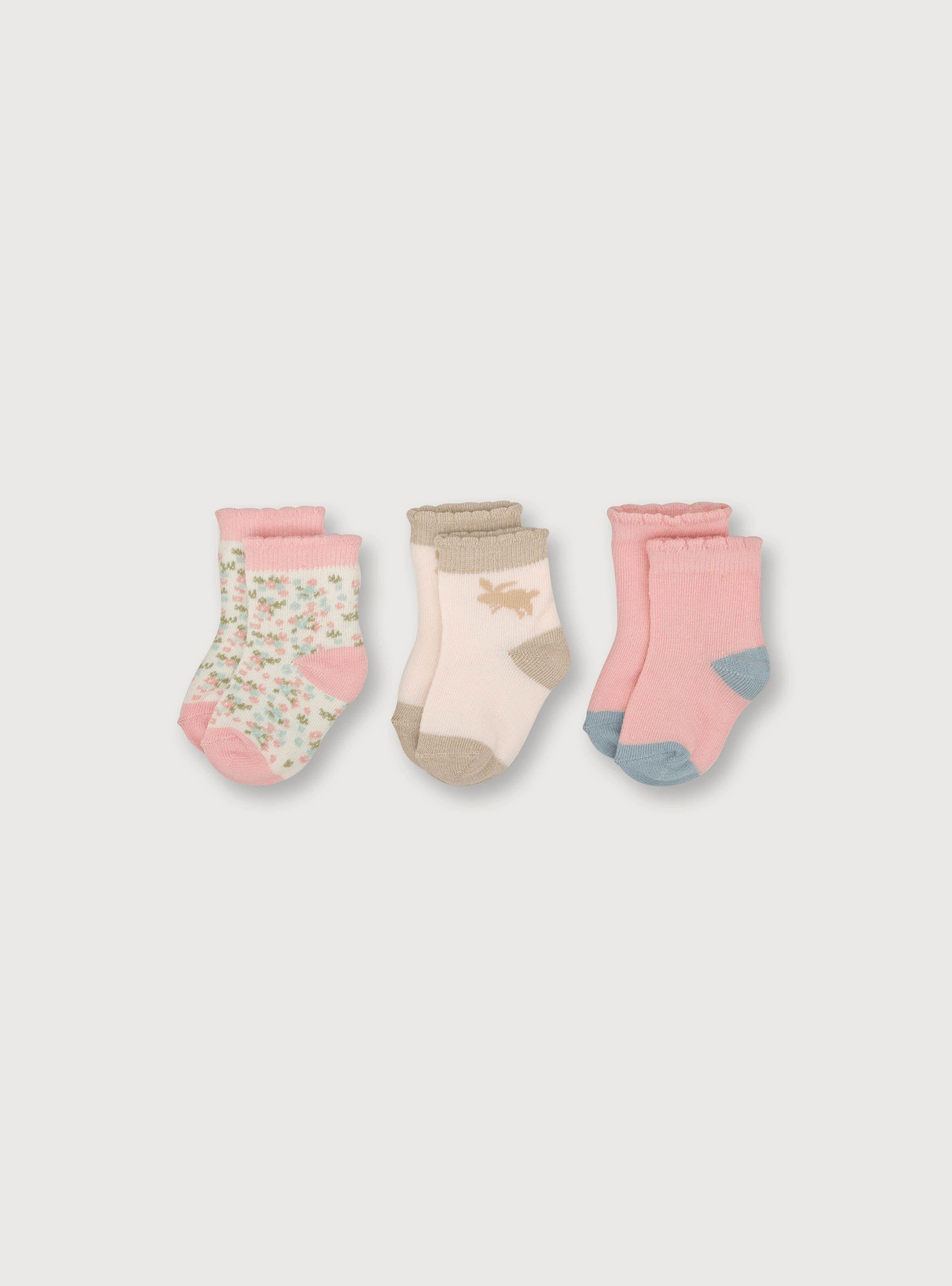 Calcetines Niña Pack 3 Rosado (0M A 9M) Opaline-0