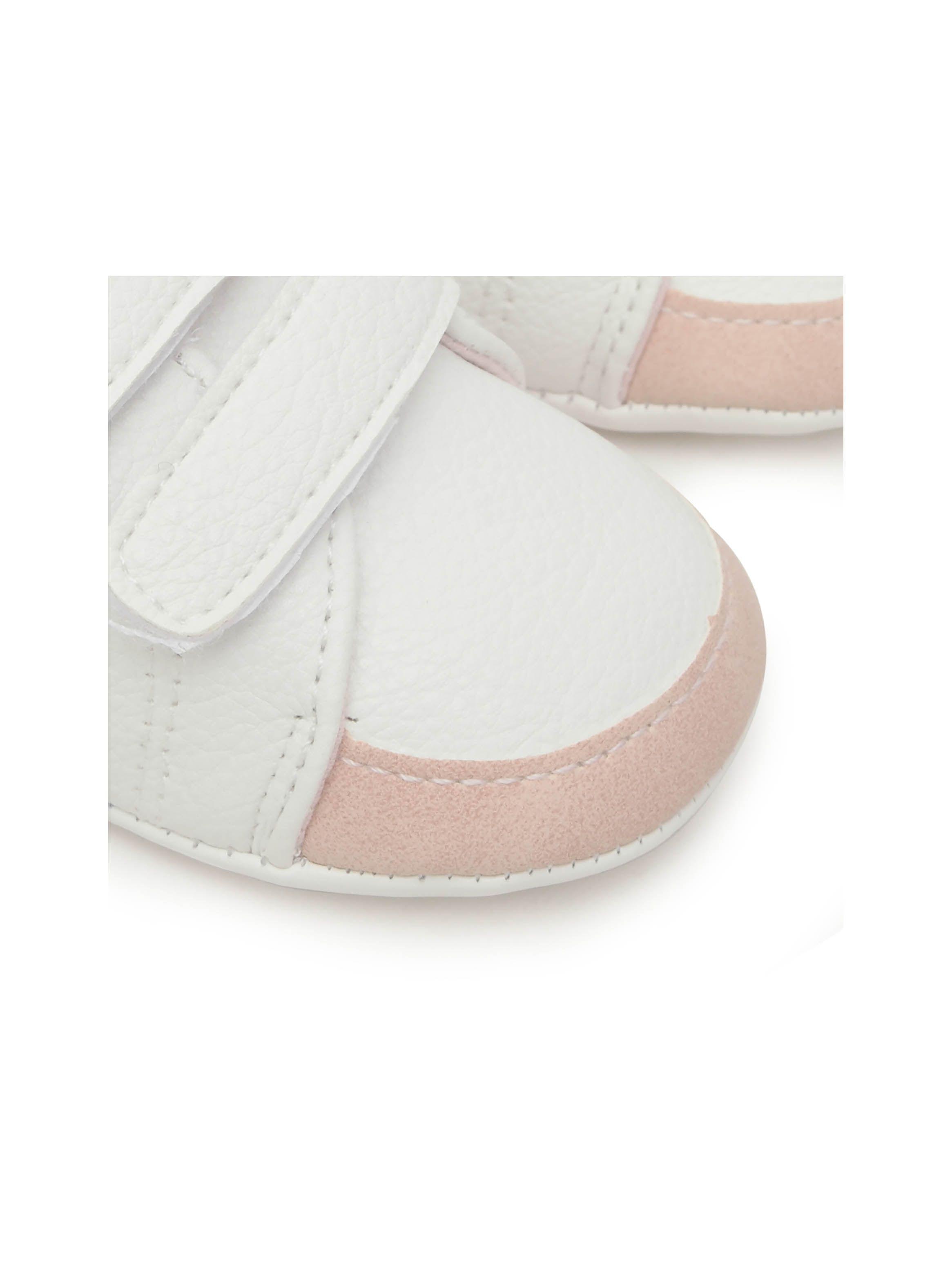 Zapatilla de bebé niña velcro elástico colores Blanco (14-18)-5
