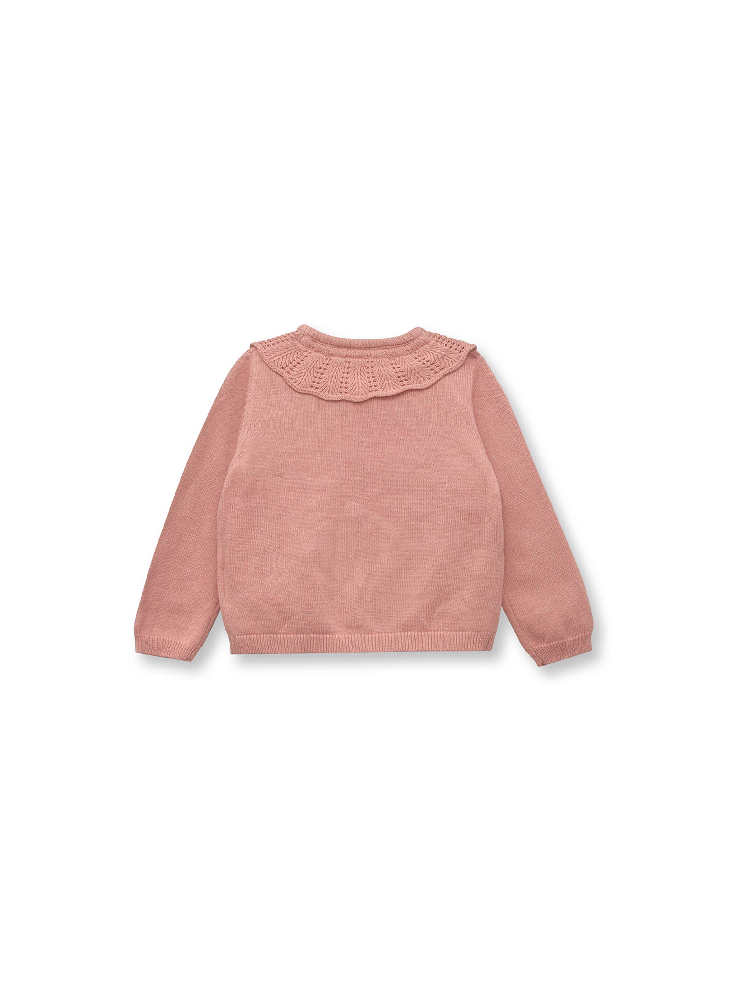 Chaleco de bebé niña cuello diseño Rosado (RN - 9M)-1