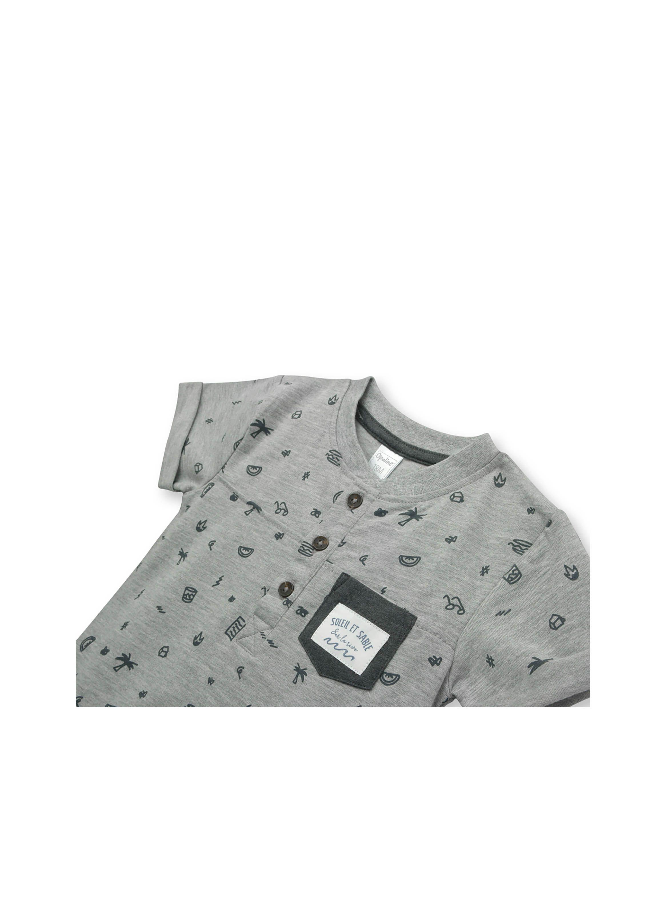 Polera De Niño Gris Gris (6M A 4A) Opaline-2