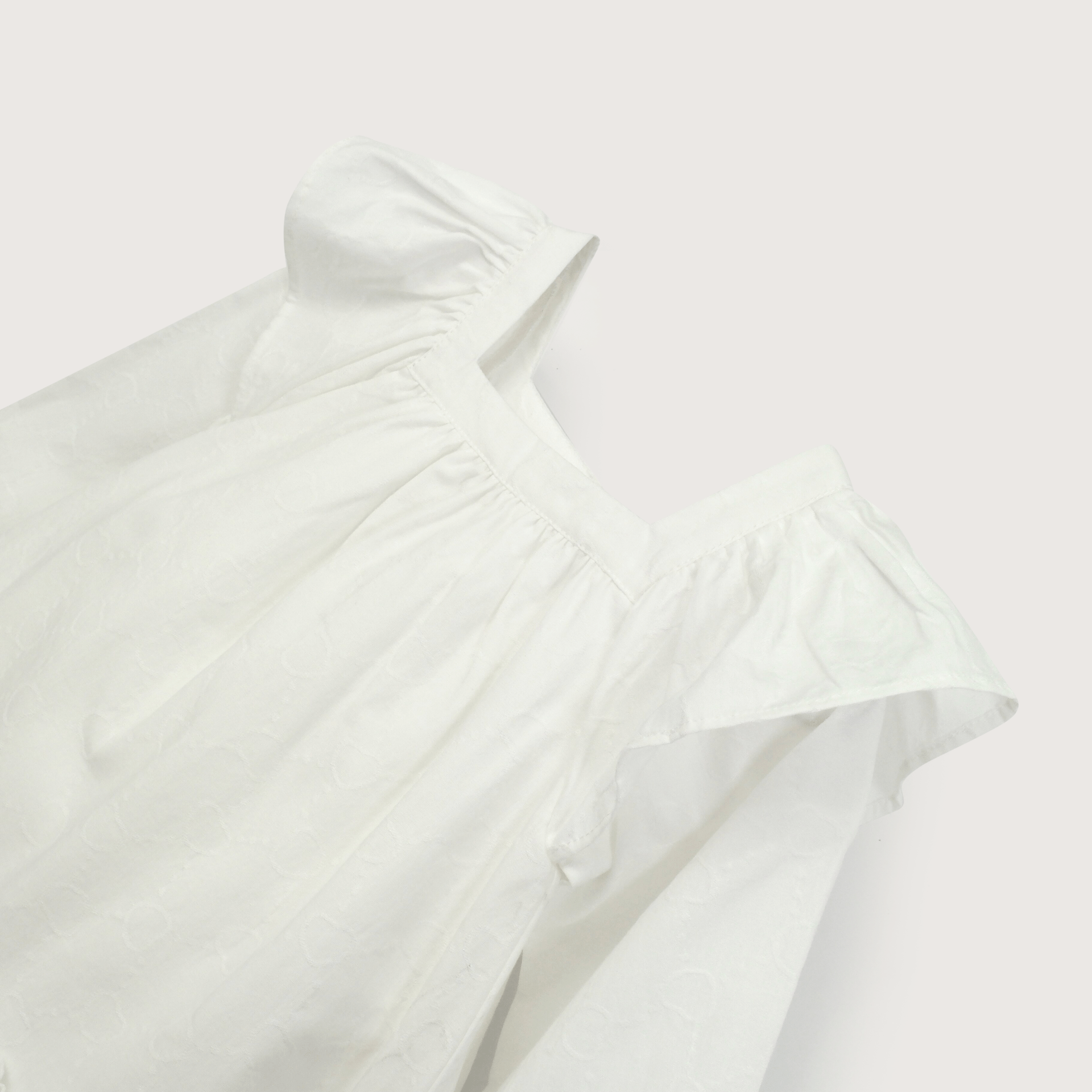 Vestido blanco manga larga de niña-3