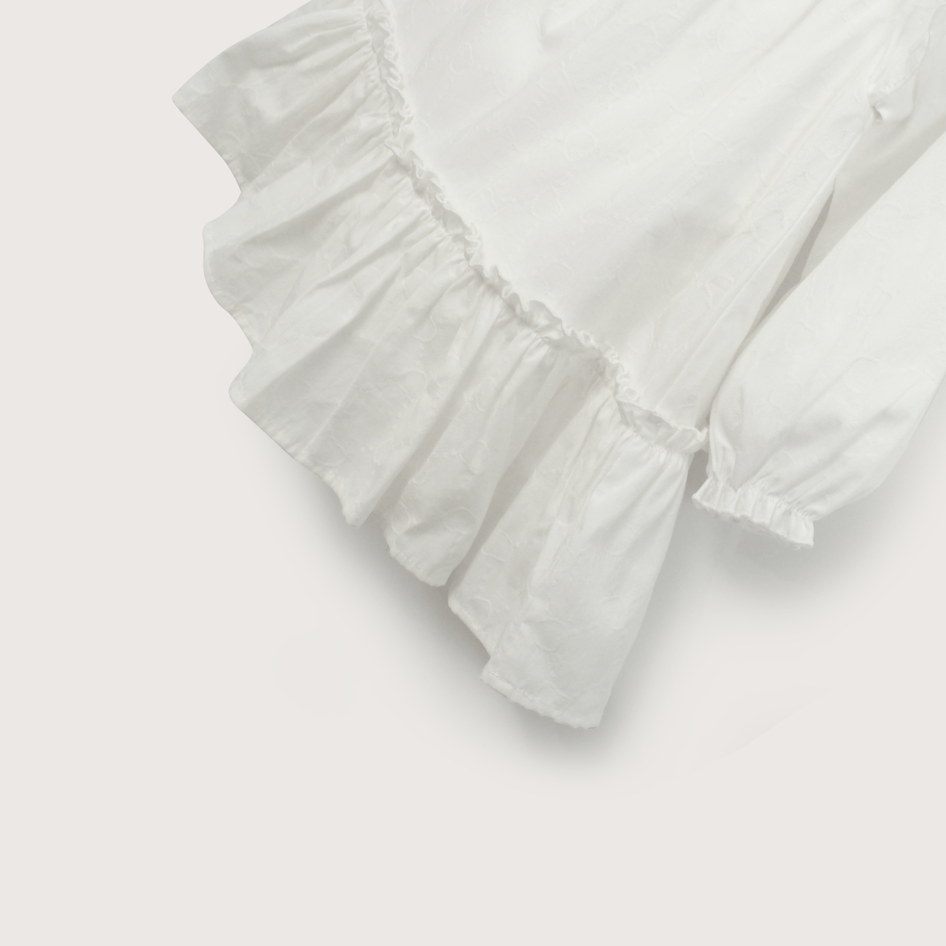 Vestido blanco manga larga de niña-4