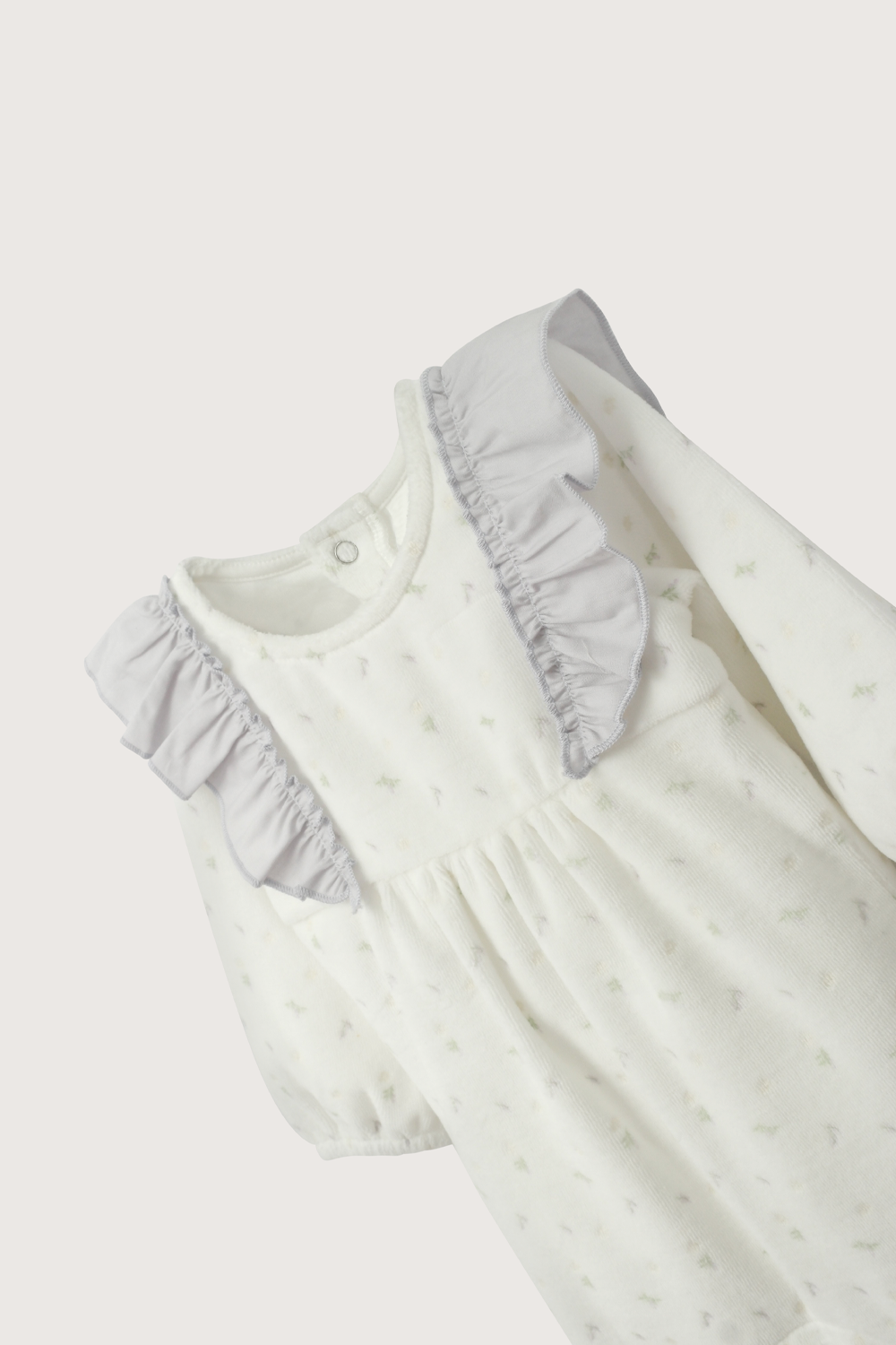 Osito blanco estampado de bebé niña-3