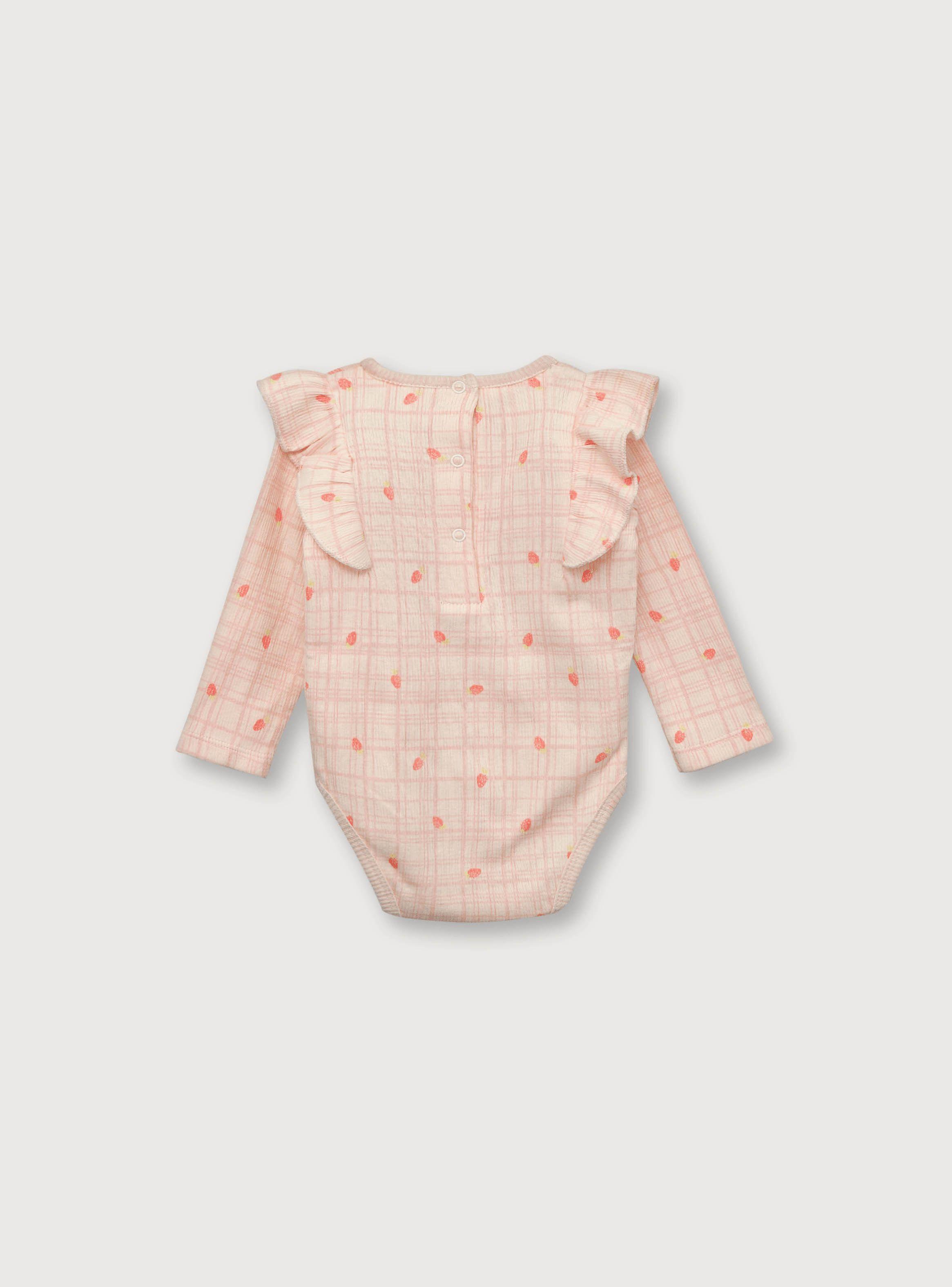 Body de niña manga larga Naranjo (recién nacido a 9 meses)-1