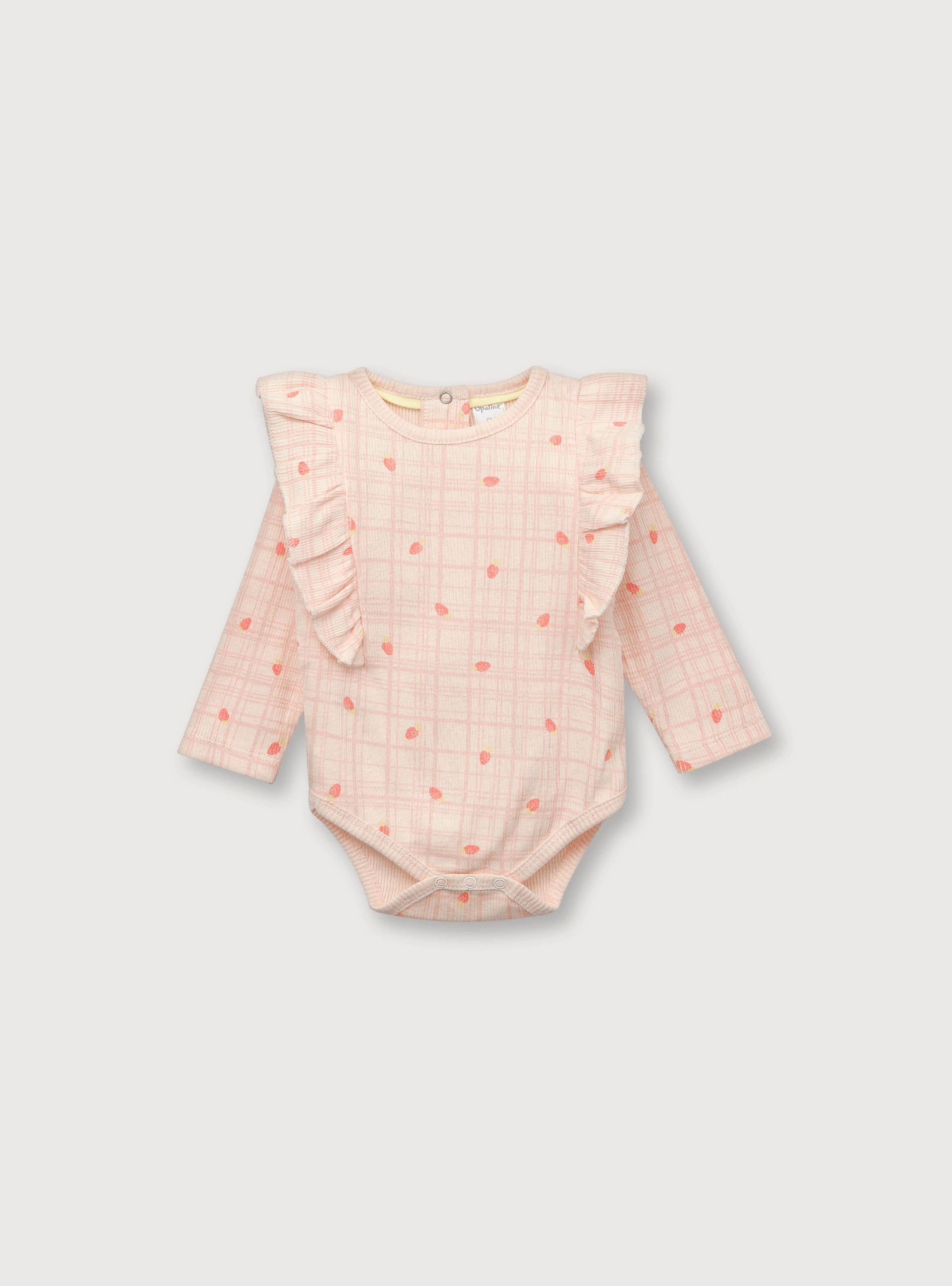 Body de niña manga larga Naranjo (recién nacido a 9 meses)-0