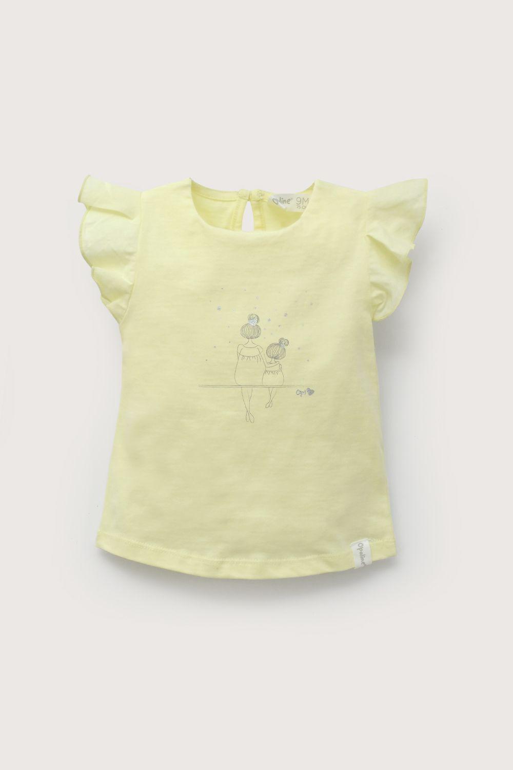 Polera vuelos amarilla de niña-1