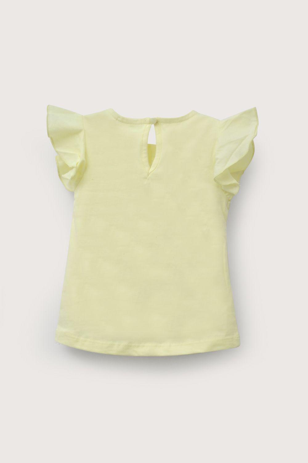 Polera vuelos amarilla de niña-2