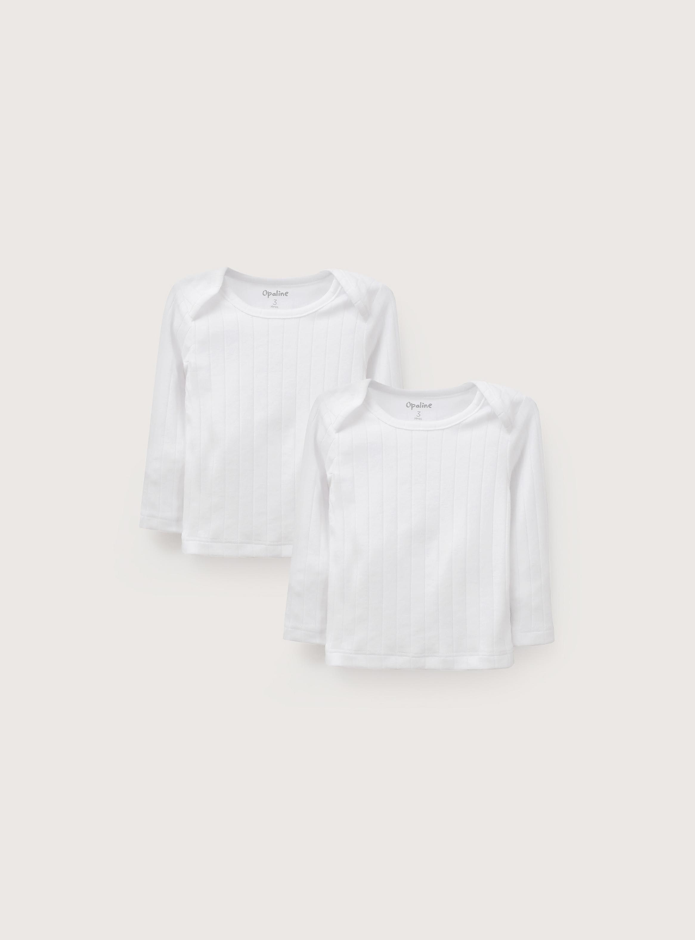 Camiseta Ajuar Acanalada Blanca Unisex-0