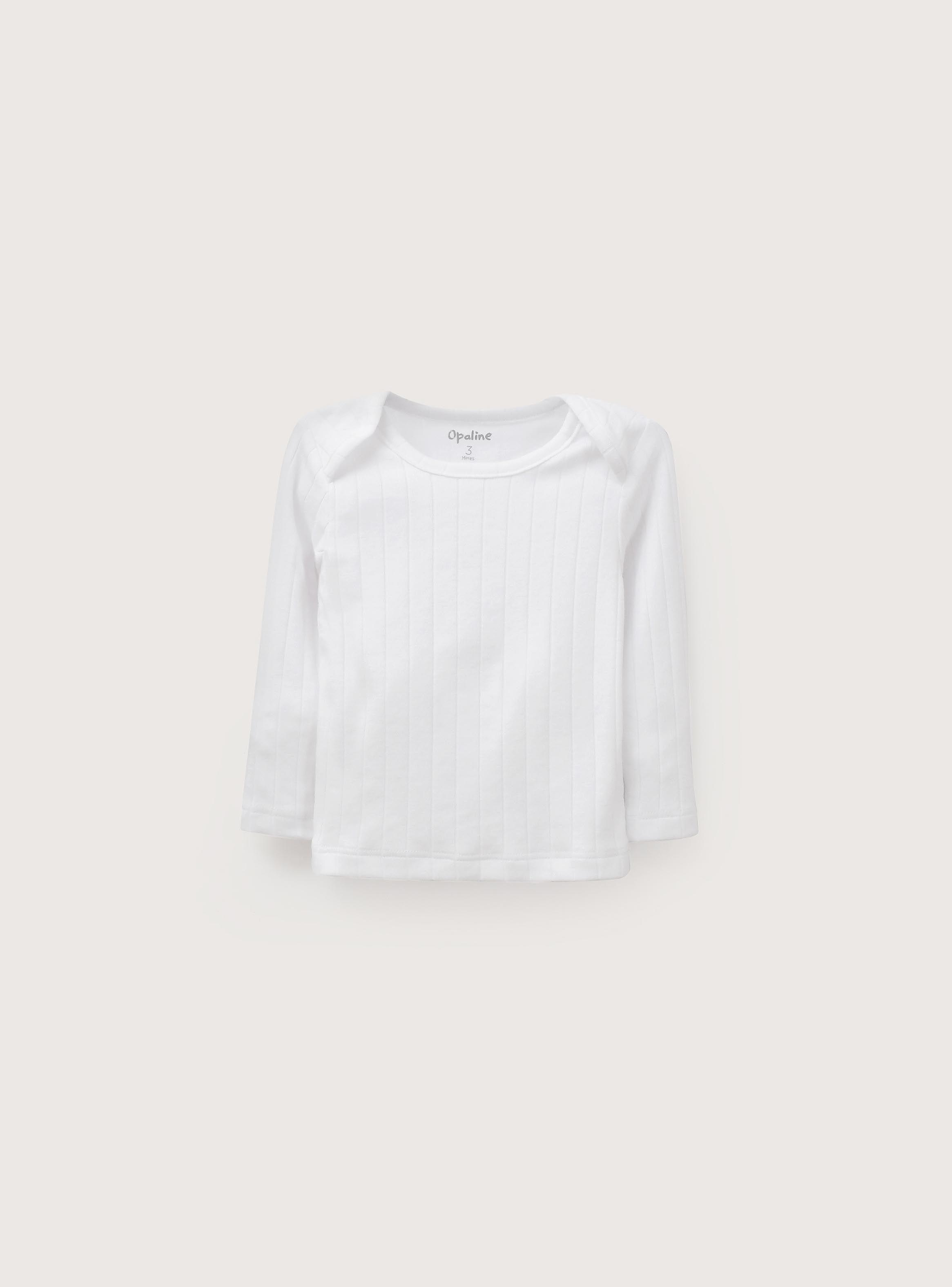 Camiseta Ajuar Acanalada Blanca Unisex-1