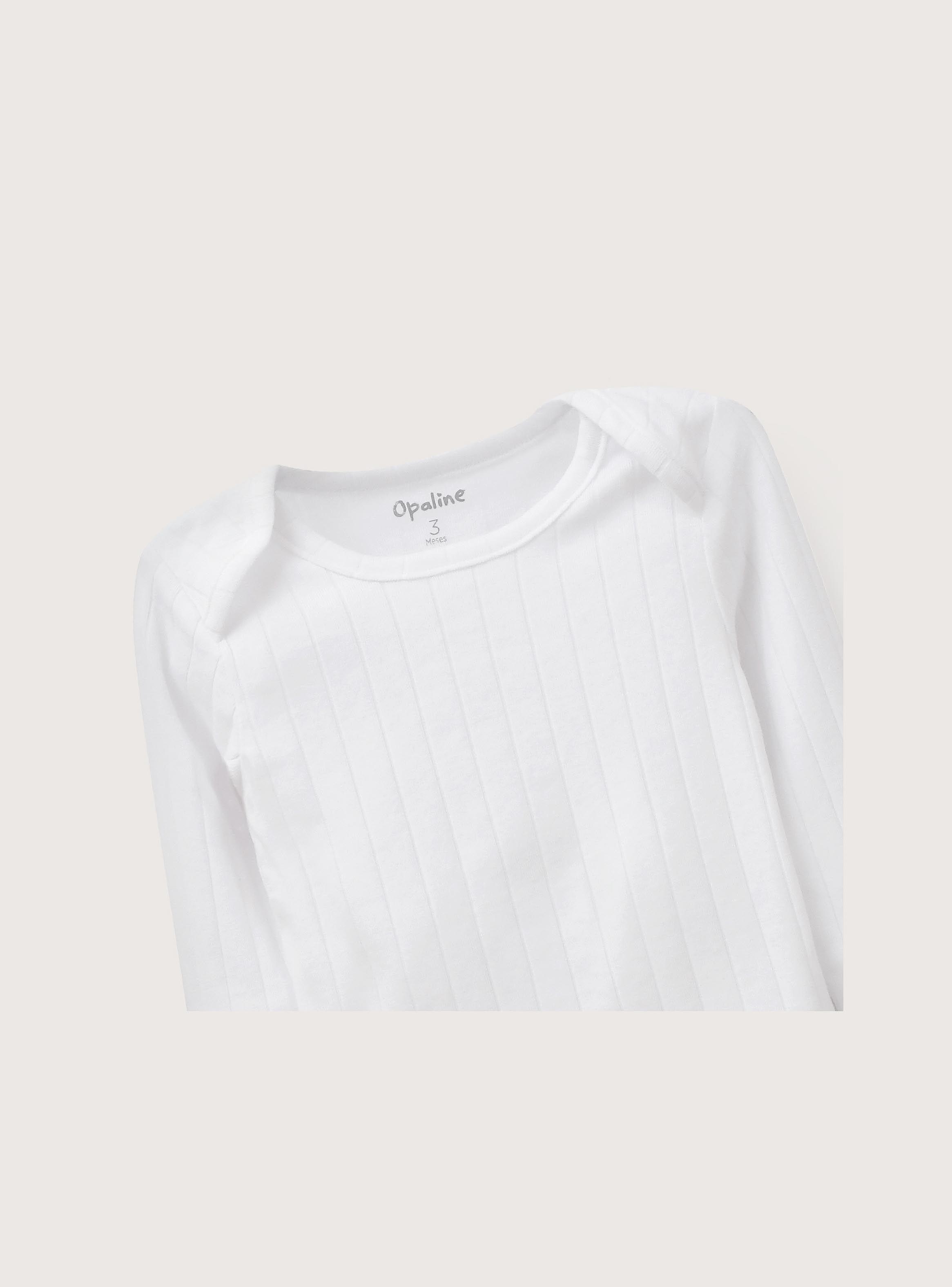 Camiseta Ajuar Acanalada Blanca Unisex-2