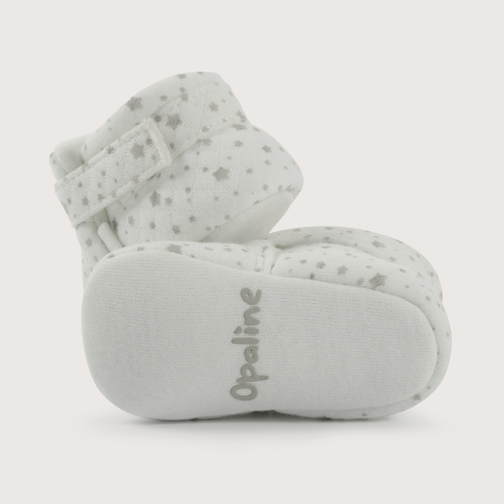 Pantufla bebé algodón blanca unisex-2