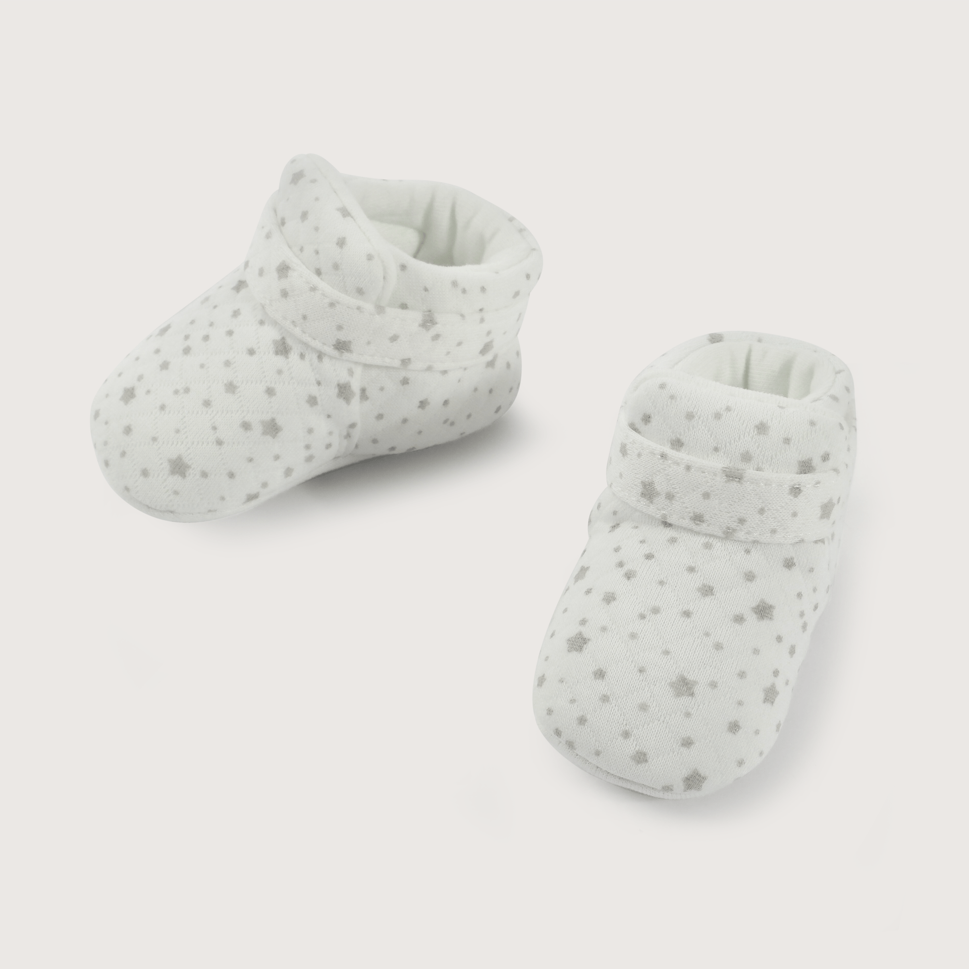 Pantufla bebé algodón blanca unisex-3