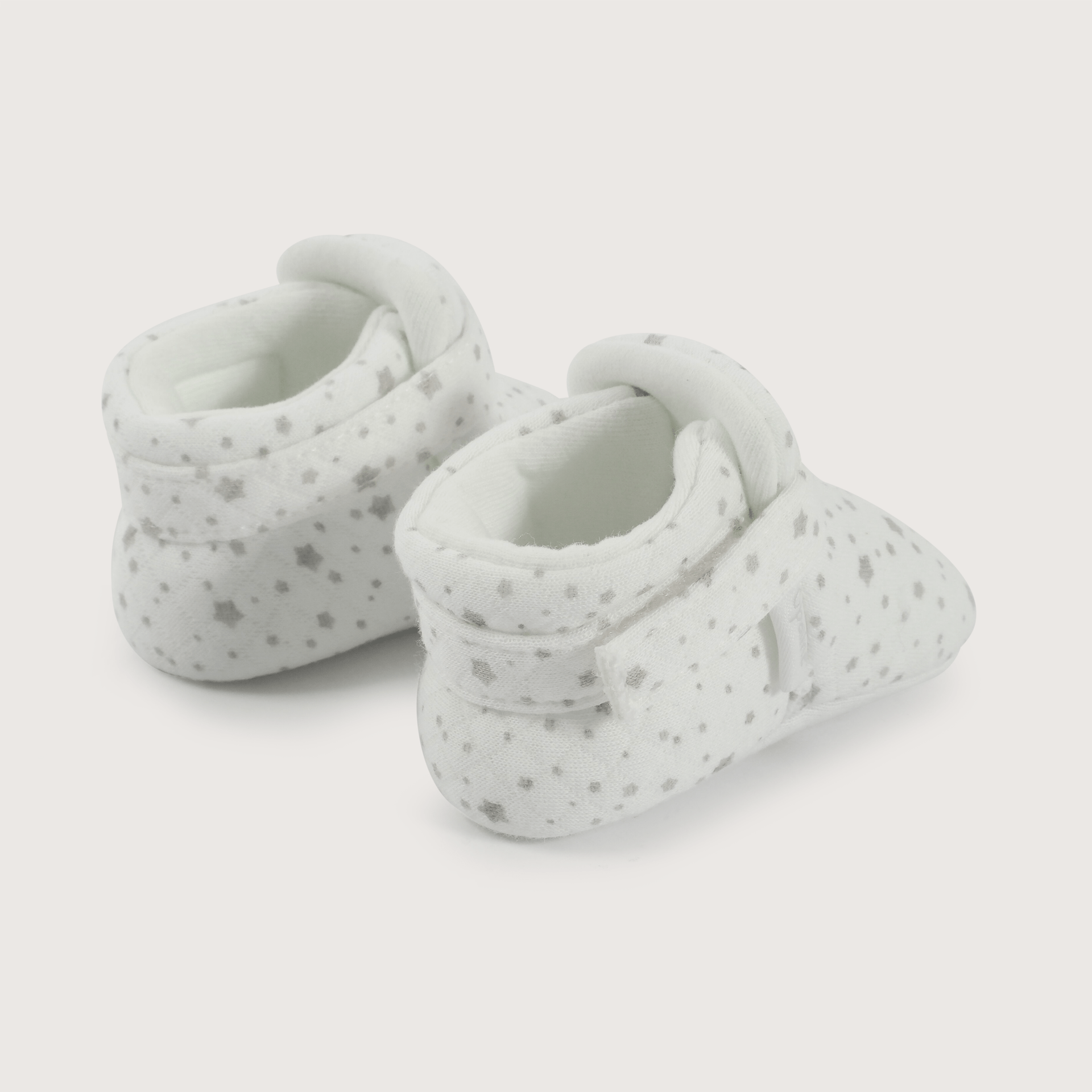 Pantufla bebé algodón blanca unisex-4