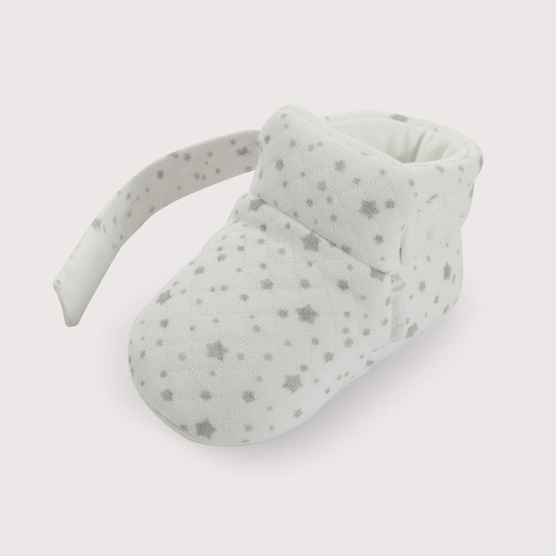 Pantufla bebé algodón blanca unisex-6