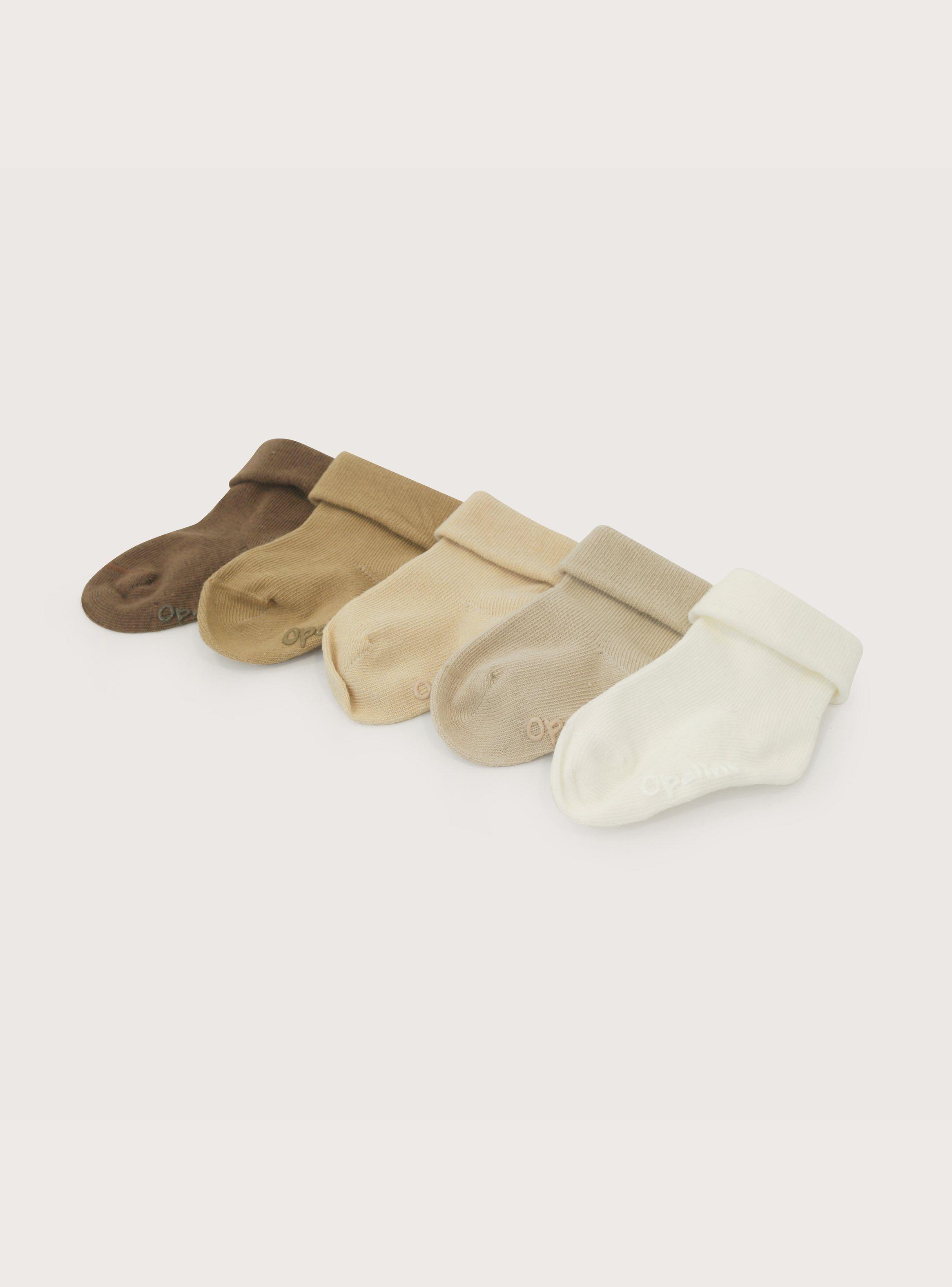 Set De Regalo Pack 5 De Calcetines Beige Bebé Unisex-2