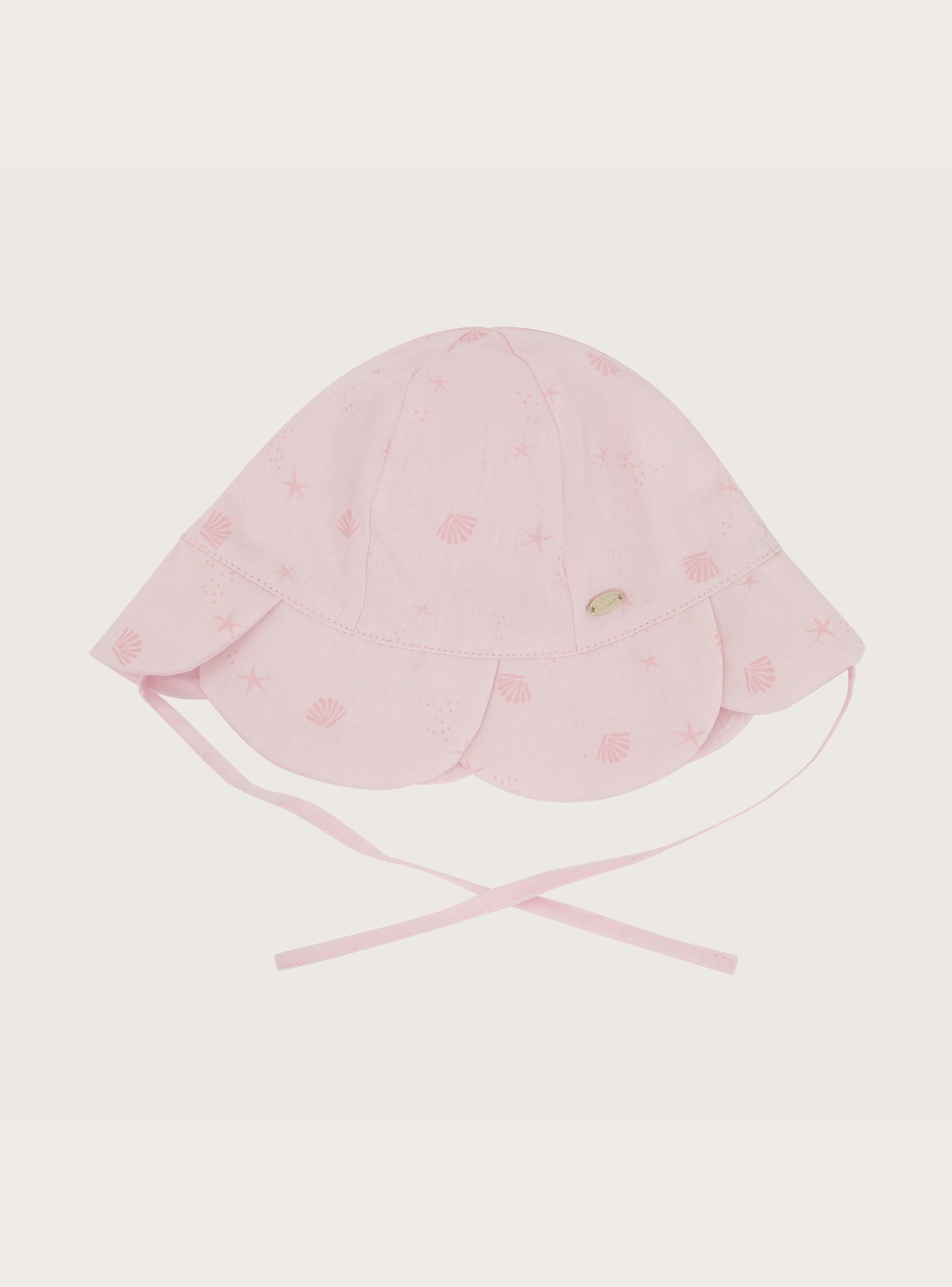 Gorro Con Amarras Rosado Bebé Niña-2