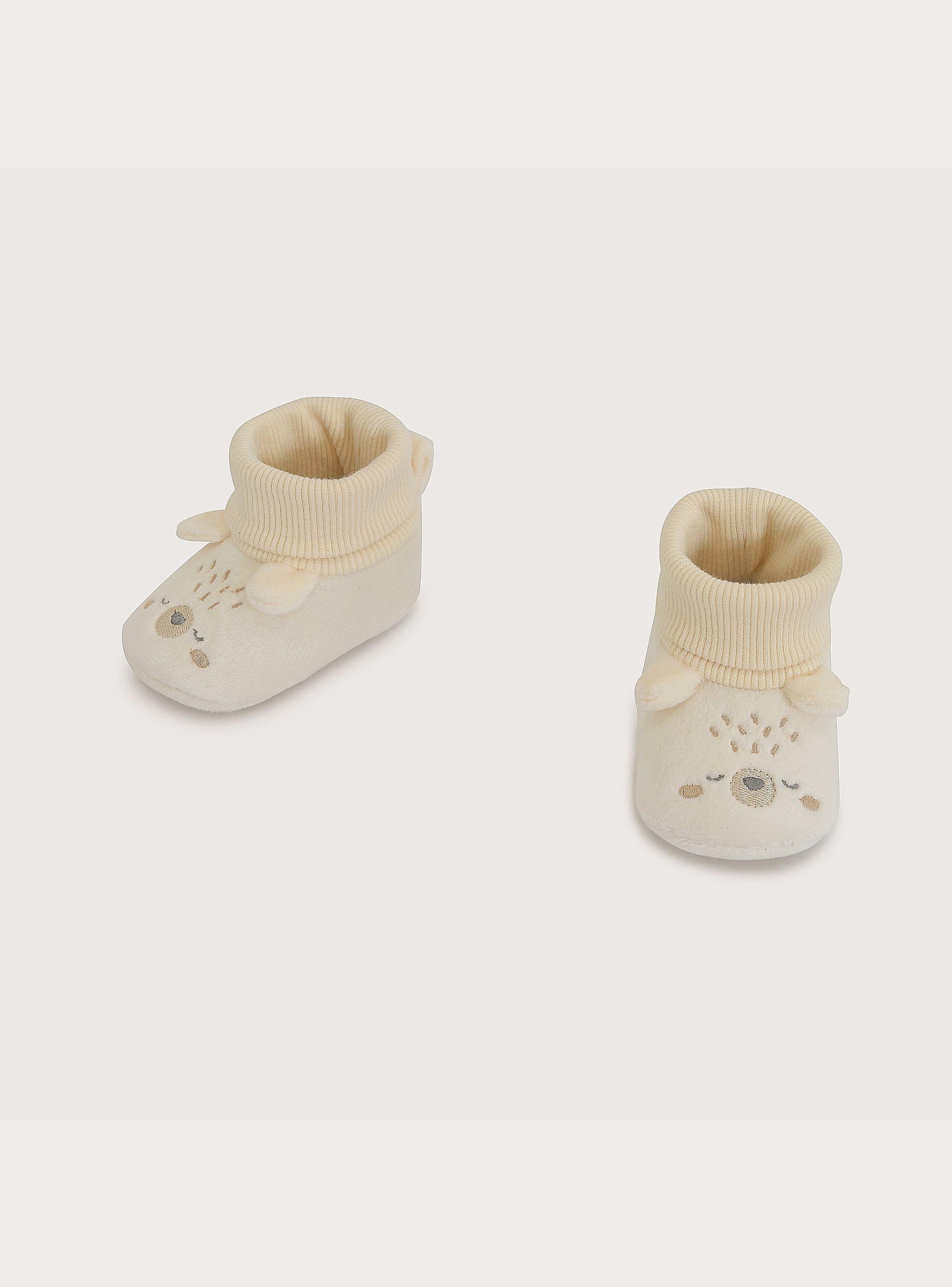 Zapato Tejido Oso Beige Bebé-3