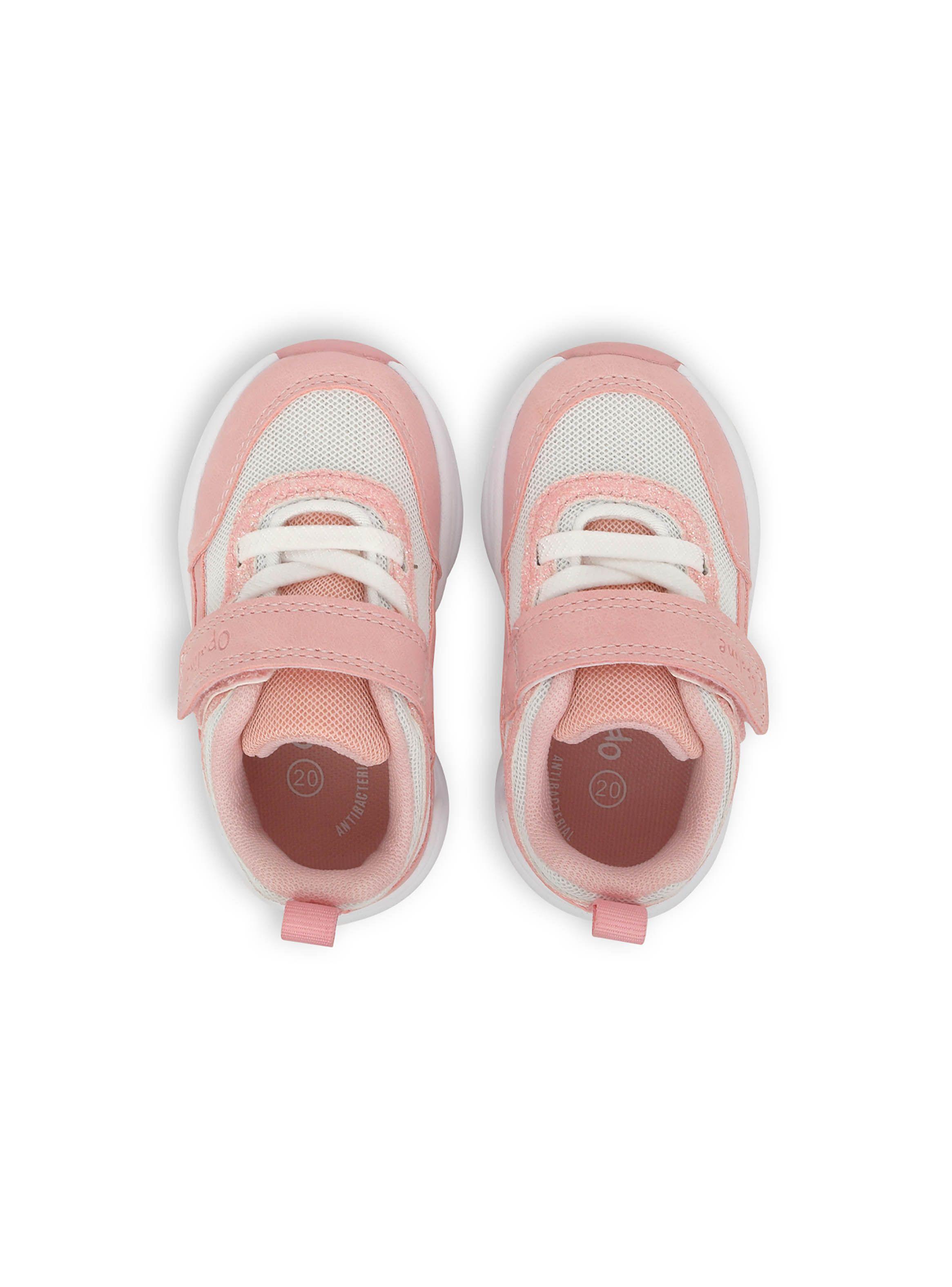 Zapatilla de niña chunky colores velcro elástico Rosado (20-29)-3