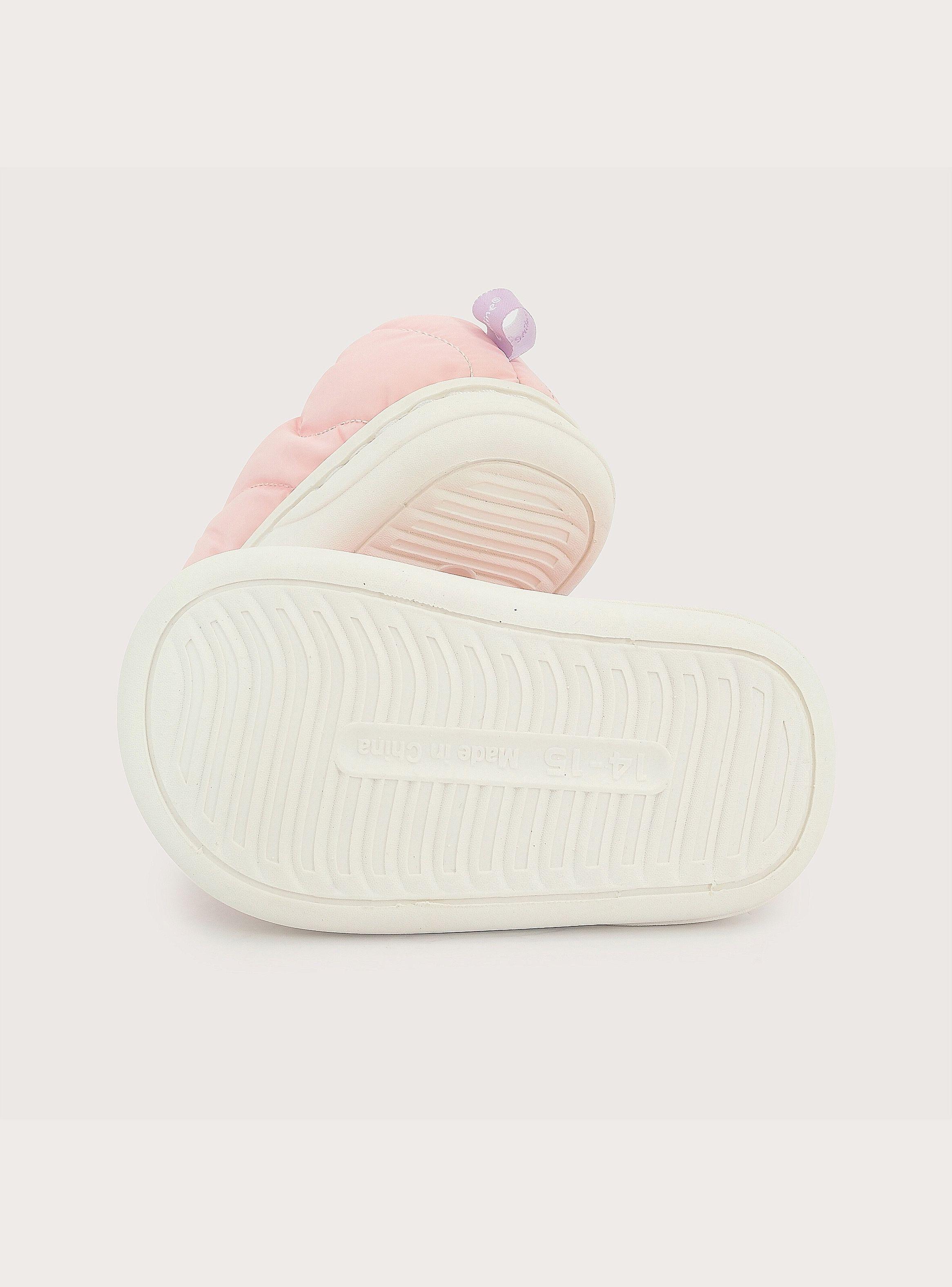 Pantufla Puffer Rosada Niña-2