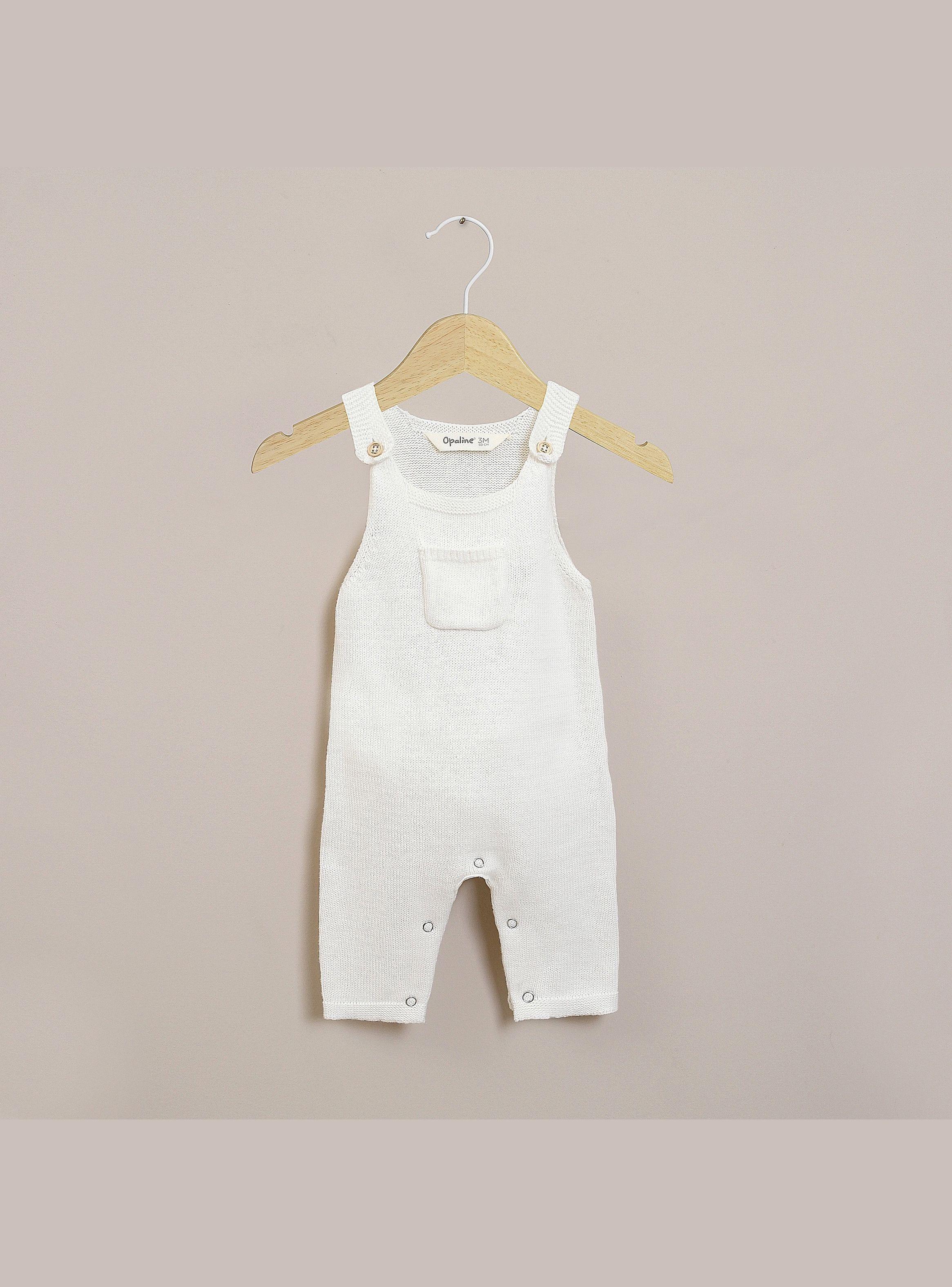 Jardinera Bebe Unisex Blanco-0