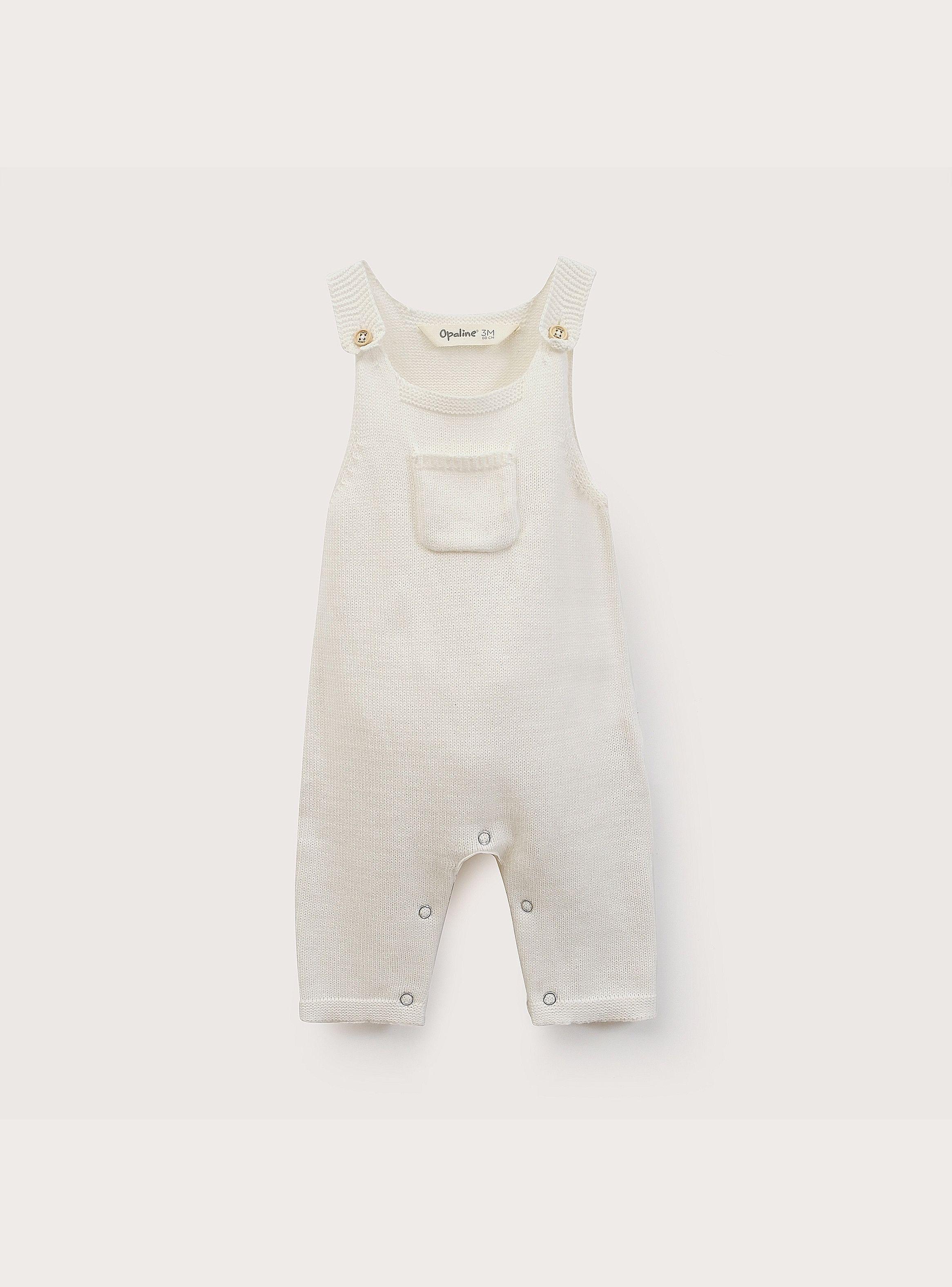 Jardinera Bebe Unisex Blanco-1