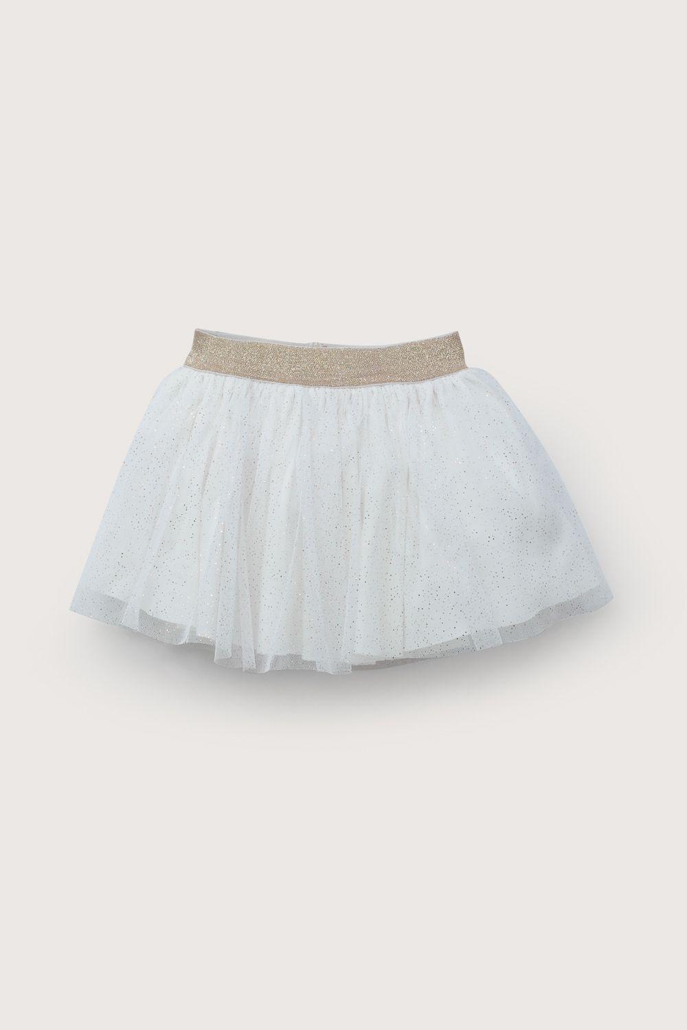 Falda de tull blanca de niña-1