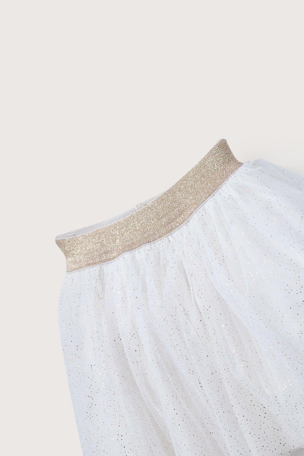 Falda de tull blanca de niña-3