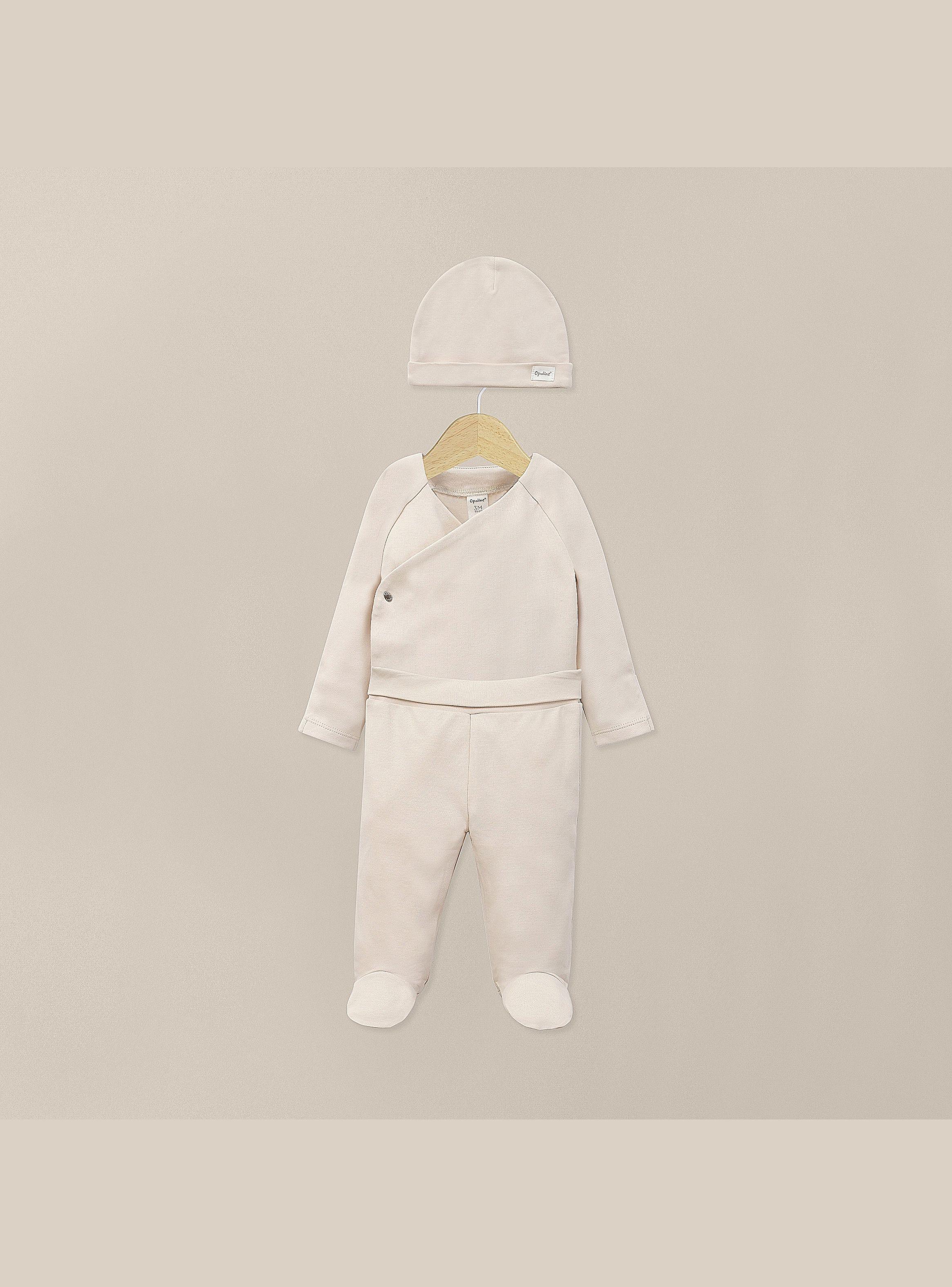 Conjunto Clínica Bebe Unisex Crema-0