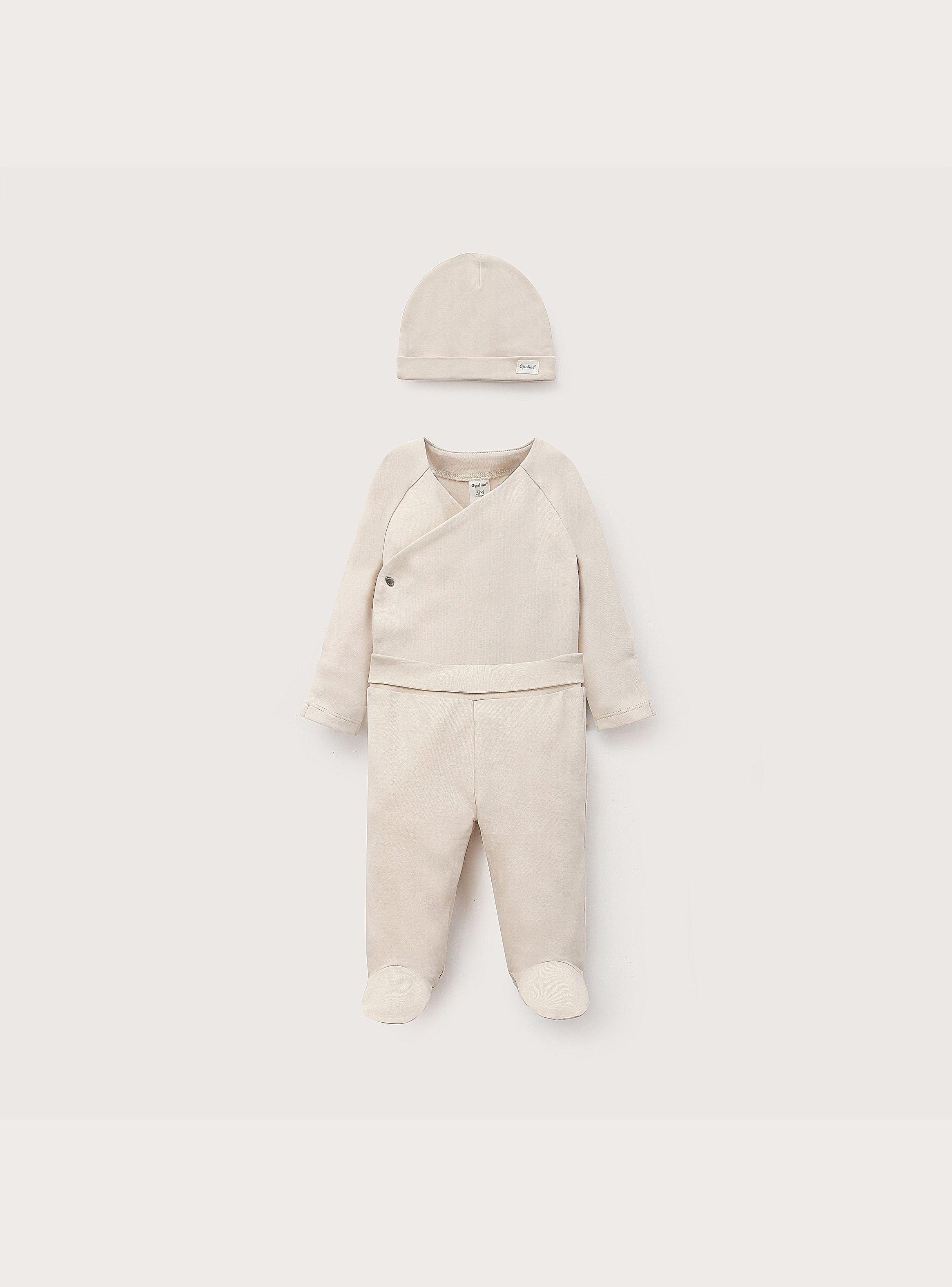 Conjunto Clínica Bebe Unisex Crema-1