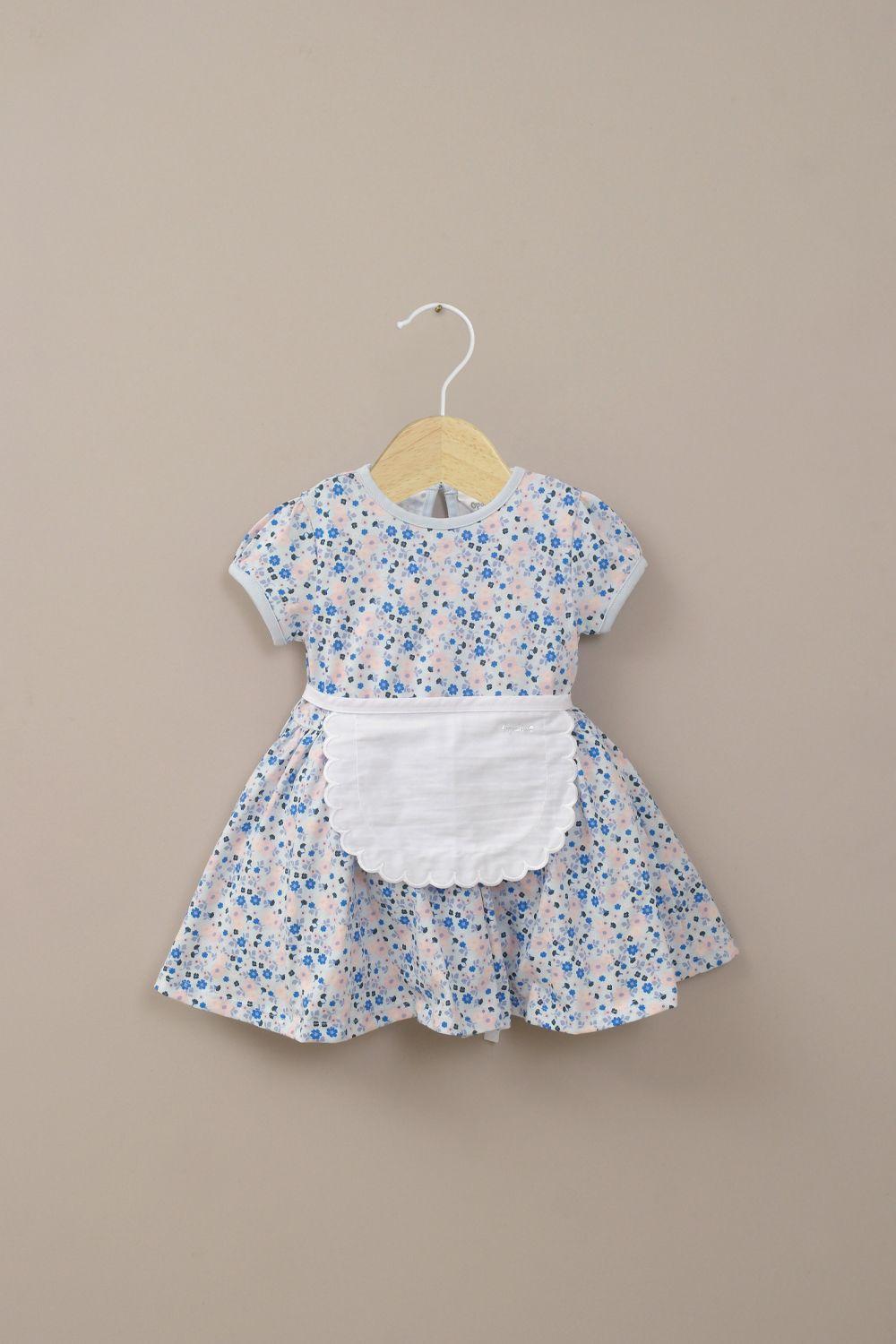 Vestido fiestas patrias celeste de niña-0