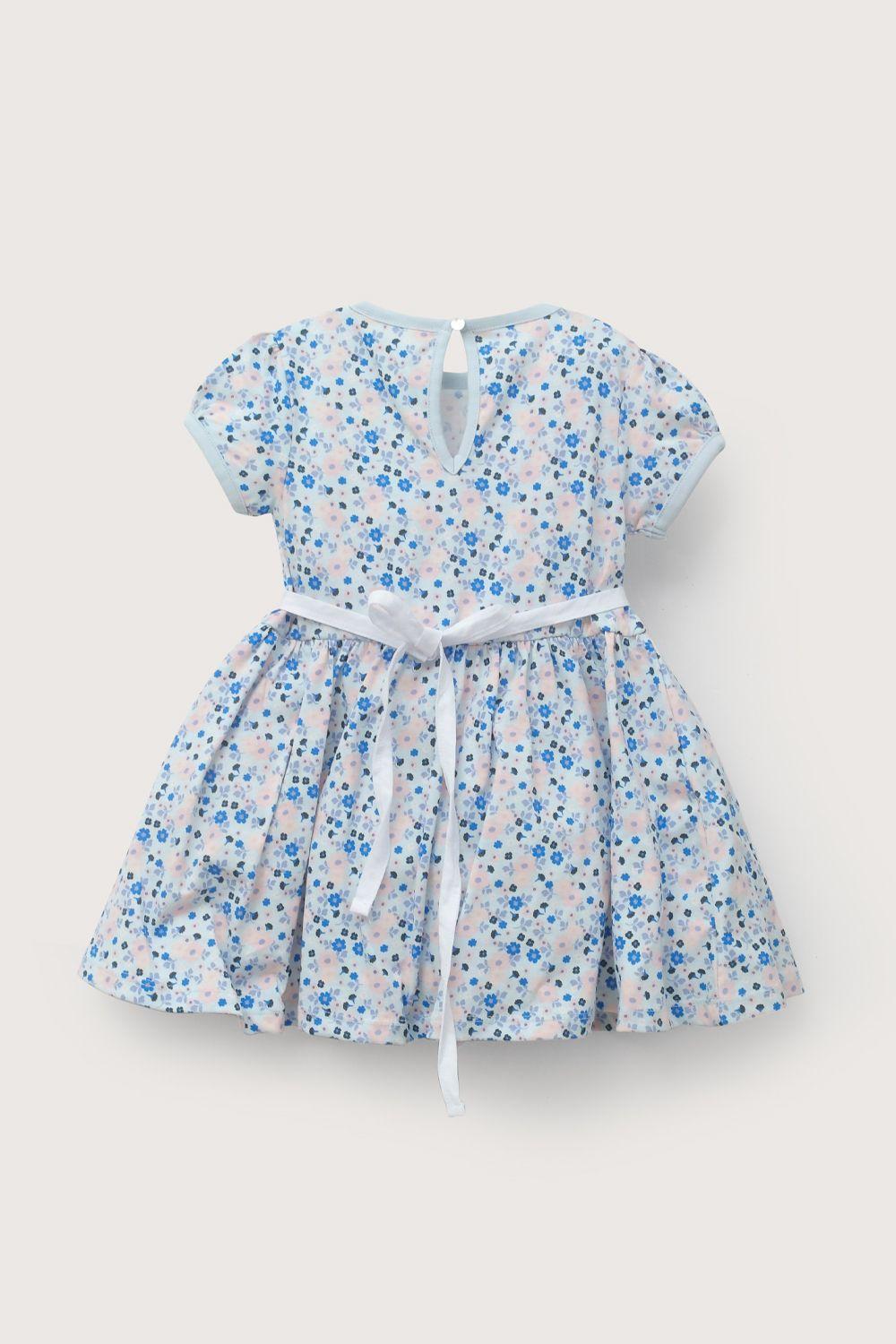 Vestido fiestas patrias celeste de niña-2