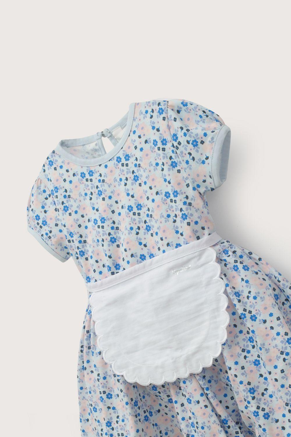 Vestido fiestas patrias celeste de niña-3