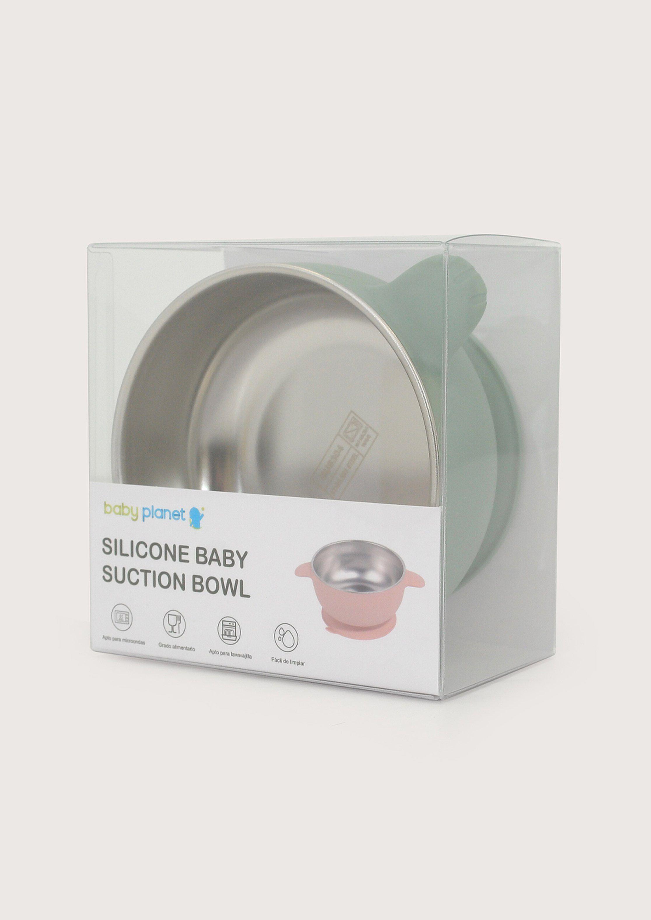 Bowl antideslizante con acero inoxidable verde-2